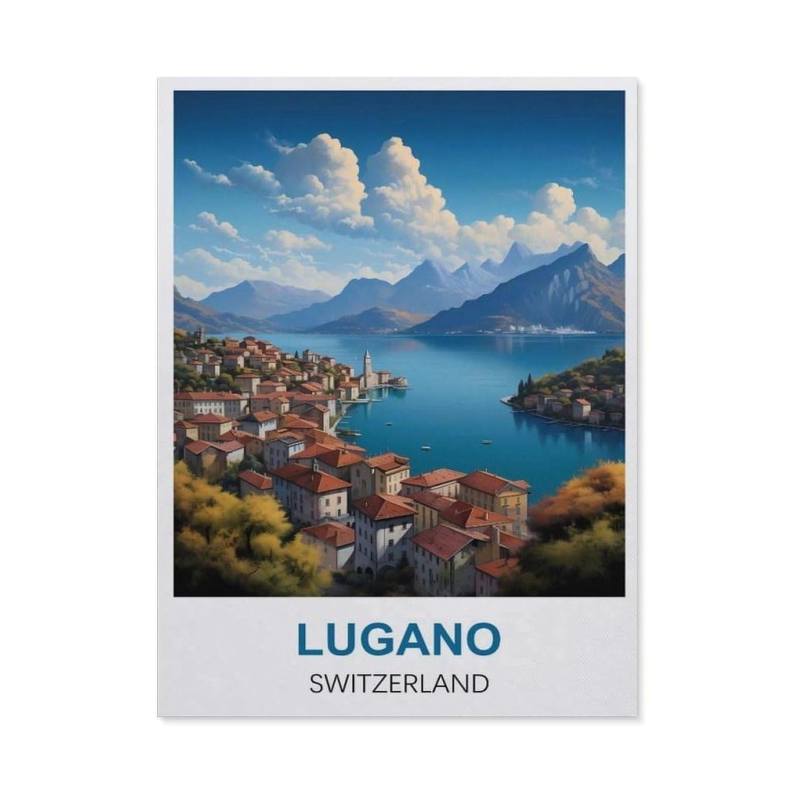 BEAYODKP Diamond Painting，Lugano Switzerland（50x60cm）