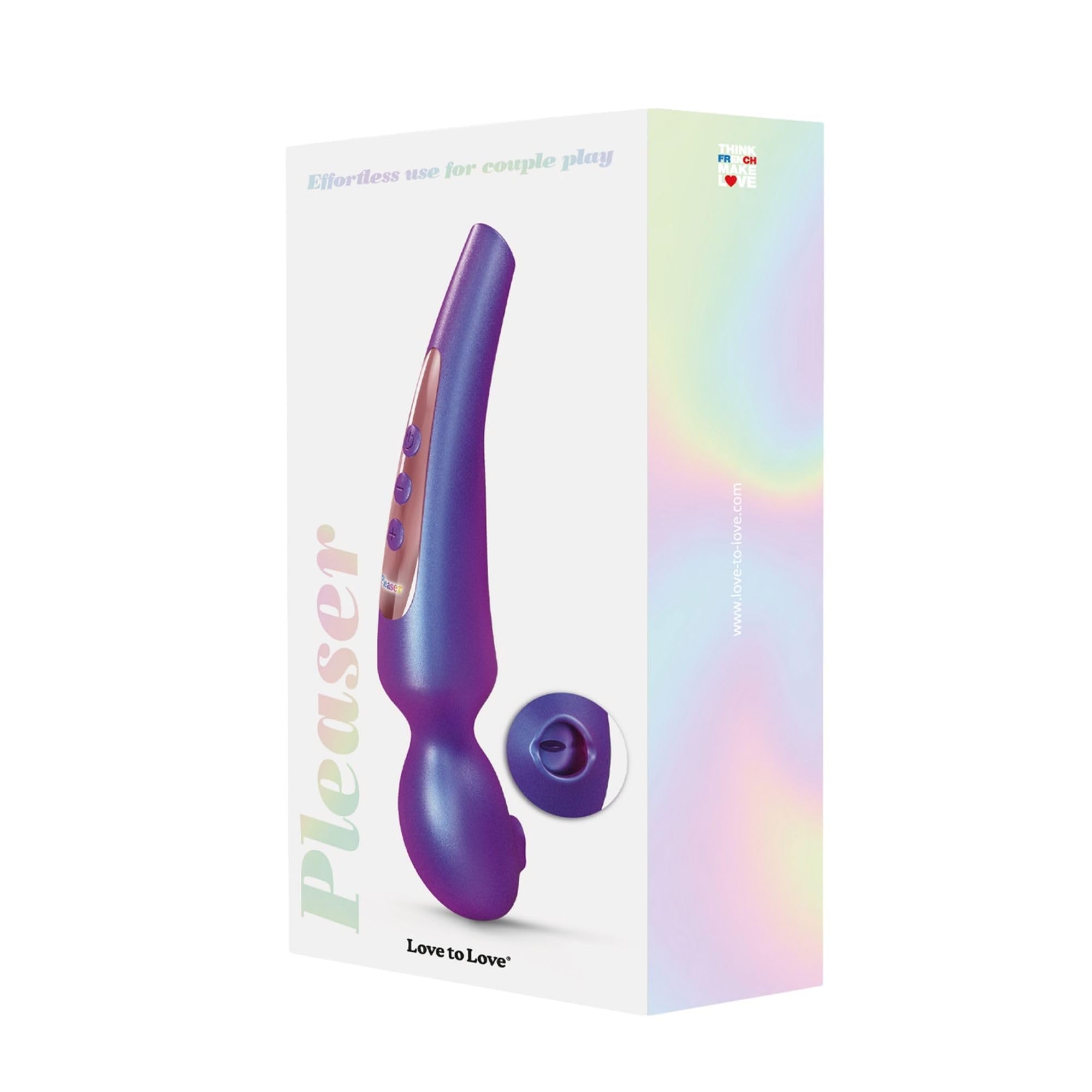 Love to Love Pleaser Wand Stimolatore Clitorideo – Wand femminile in silicone con design flapping, modalità Sense Touch, 5 modalità e 8 livelli di intensità, ricaricabile, impermeabile IPX7
