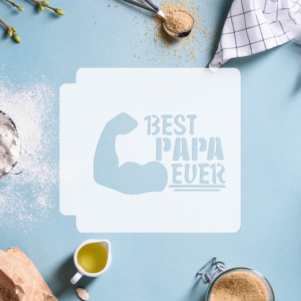 Muscle Arm Best Papa Ever 783-E527 Stencil (11 inch)