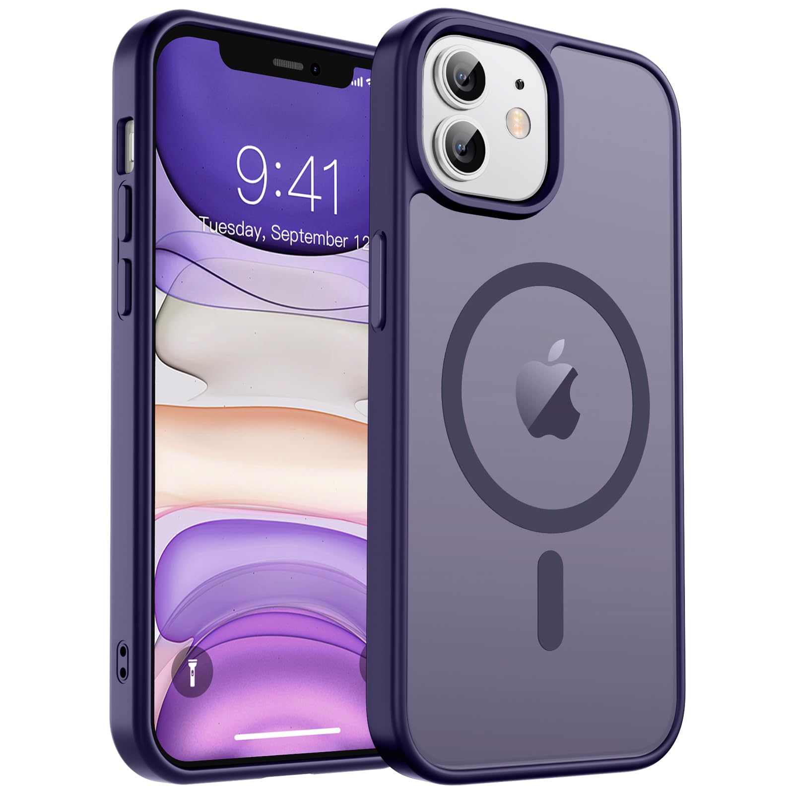 zapica Magnetic for iPhone 11 Phone Case, [Compatible with MagSafe] [Military Grade Drop Protection] Translucent Matte Shockproof Anti-Scratch Phone