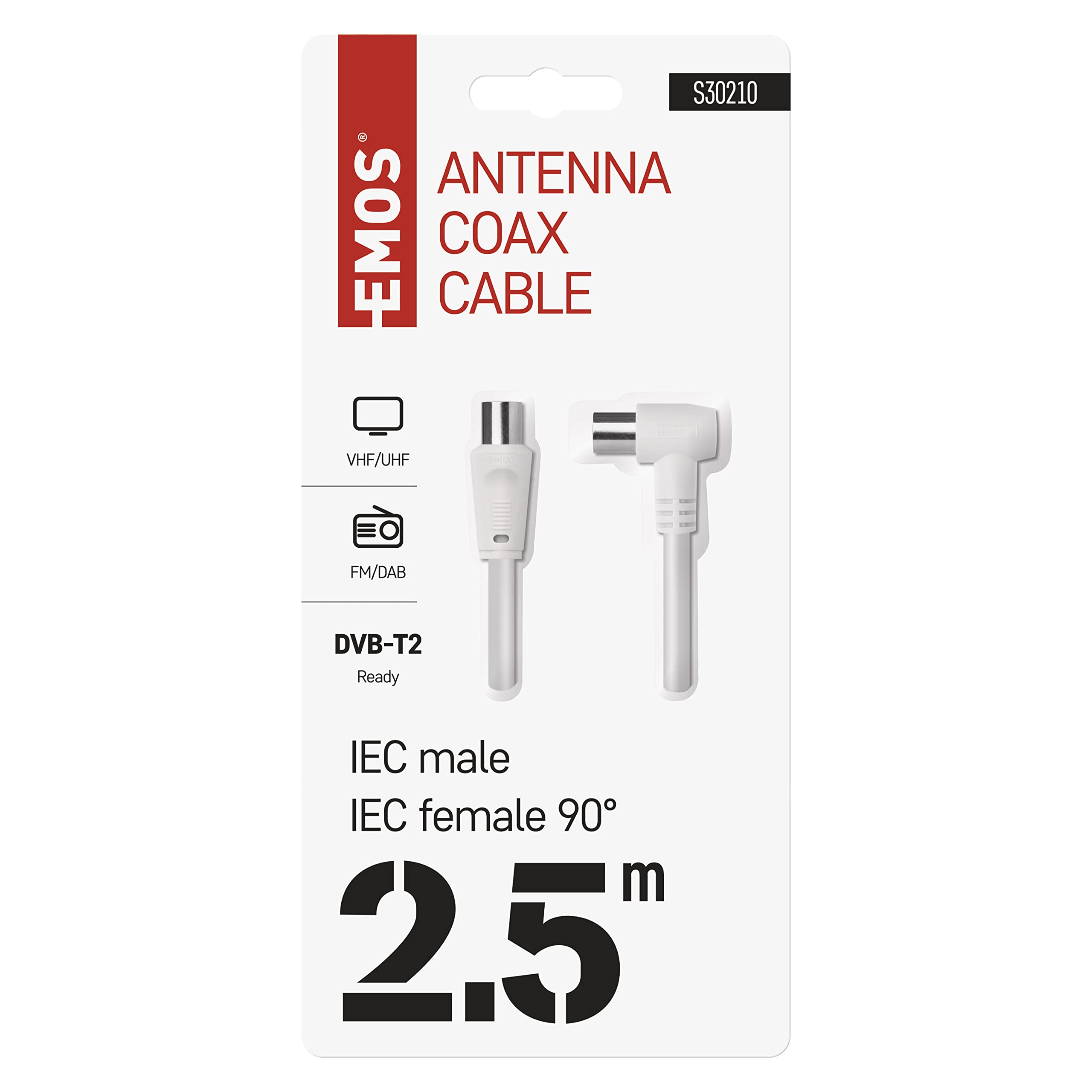 Cavo Antenna Coassiale 7,5m: Doppio Schermo Nero Per TV O Radio #o722