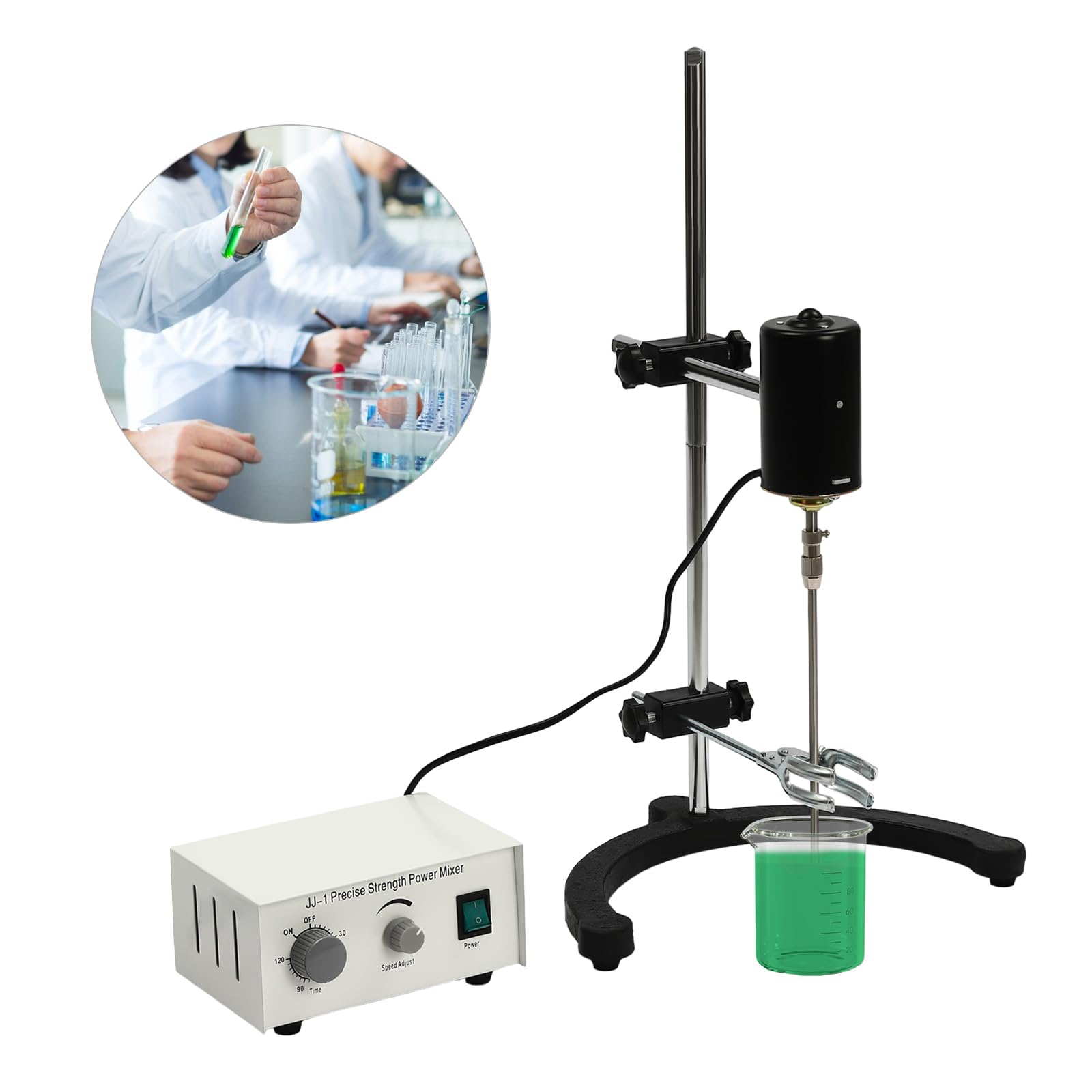 Automatisches Rührwerk Elektrisches Mechanisches für Biologie Kosmetik Gesundheitsprodukte Lebensmittel Weiß und Schwarz 63 * 37 * 26CM