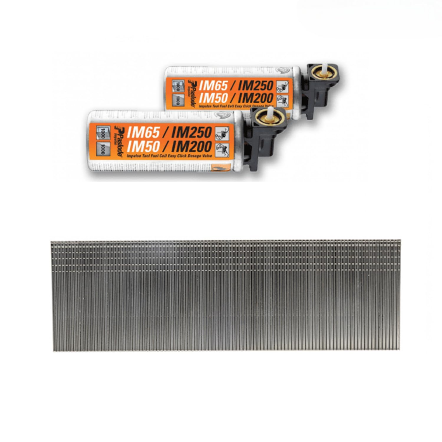 Mini-Brads, Stauchkopfnägel - 50mm, 5.000 stück, F18, IM50, Nägel für Druckluft-Nagler, Rostfrei Stahl, für fast alle Marken von Tackern, inkl. 1x Brennstoffpack