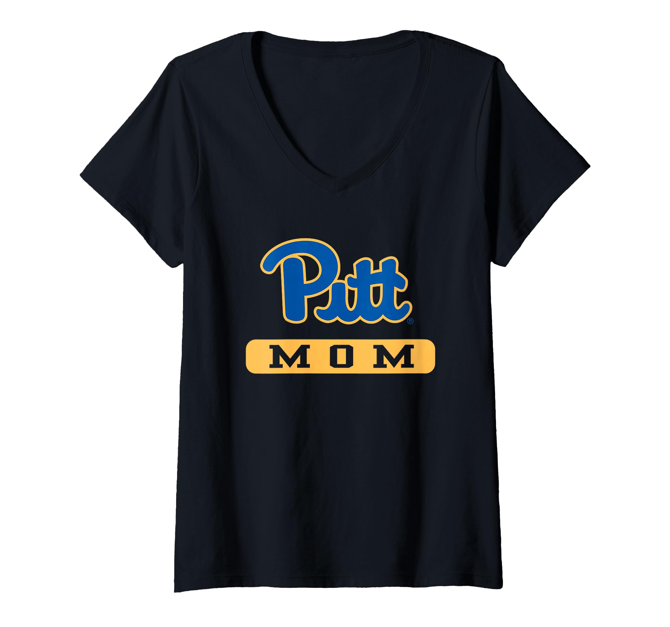 Womens Pittsburgh Panthers Mom Officially Licensed V-Neck T-Shirt