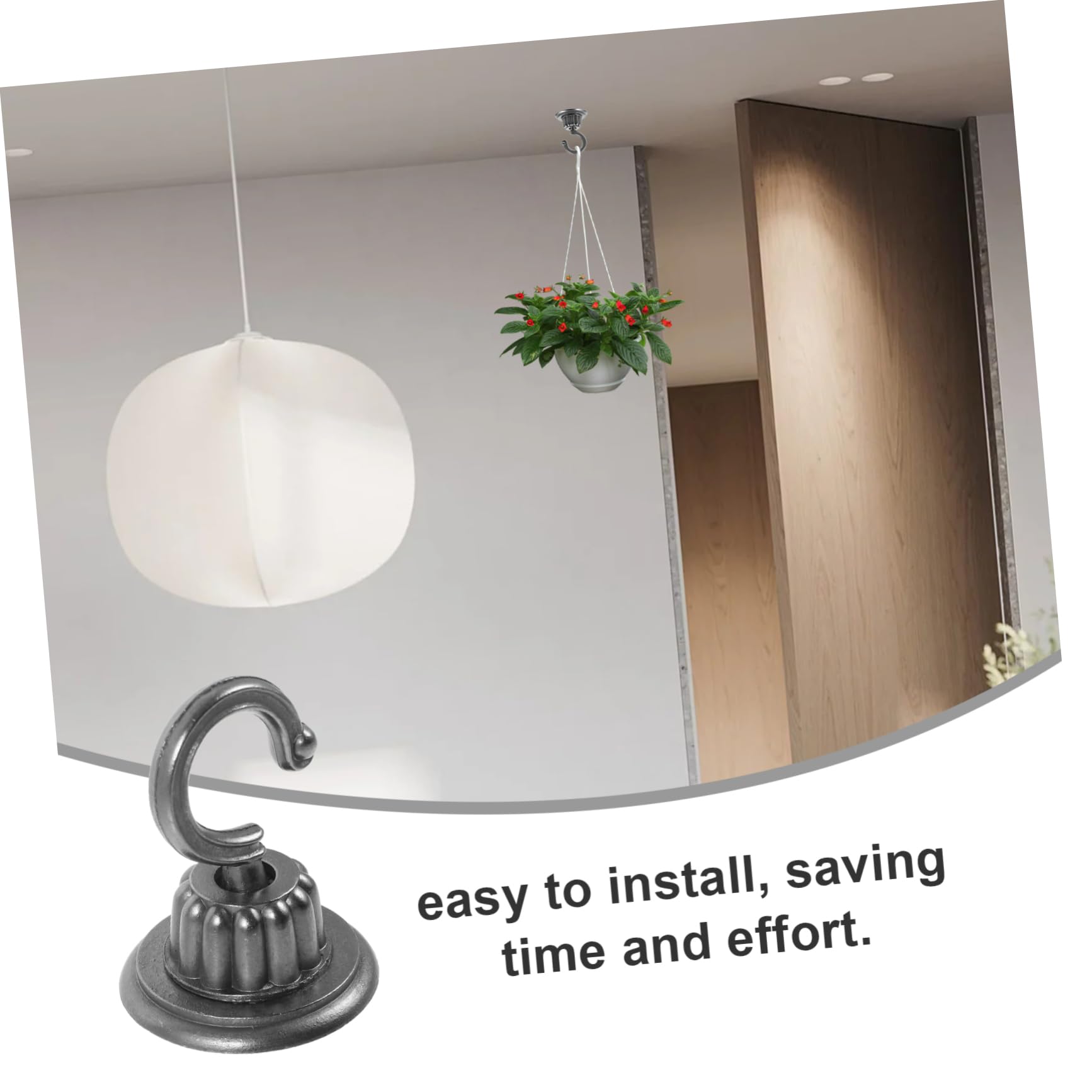 UPKOCH 4 Ensembles Crochets De Plafond Crochets À Fleurs Suspendus pour Plantes Intérieur Installation Facile Résistants Durables 2 Pièces * 4