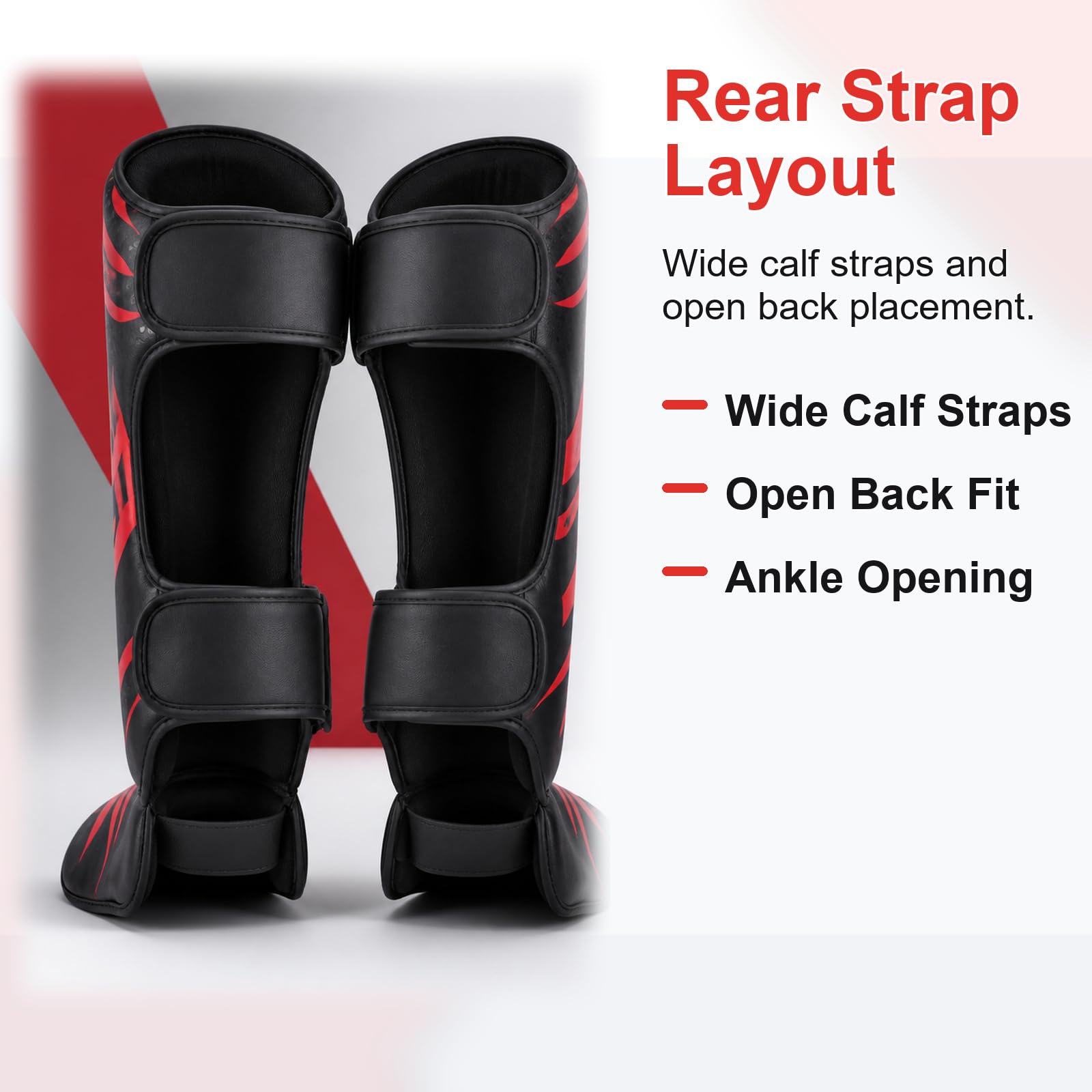 Piedi Protezione Shin Guard,Parastinchi Piedi Protezione Shin Guard,Parastinchi Muay Thai,Regolabili,Comodo,Traspirante,per Boxe,Sport da Combattimento e Allenamento Quotidiano