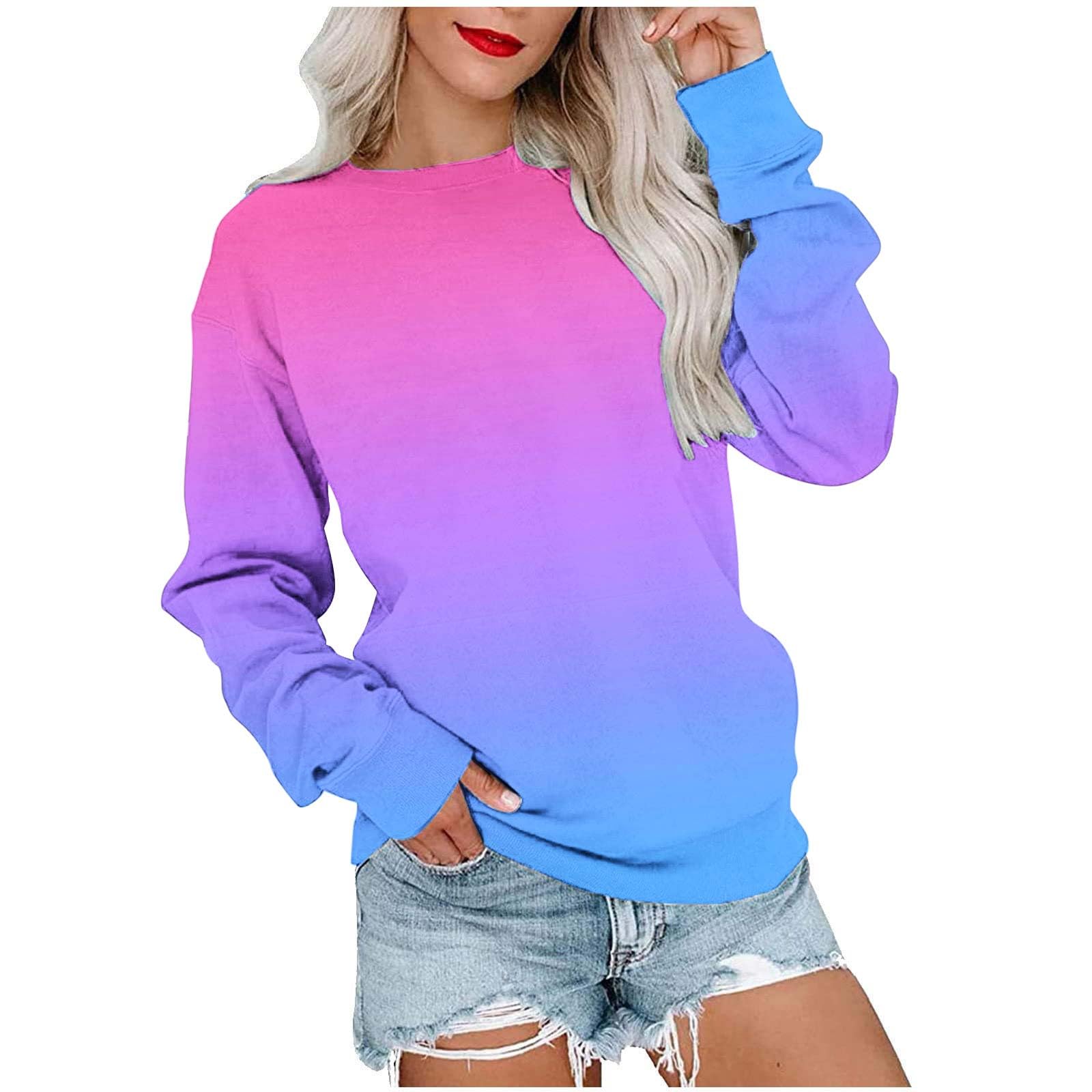Cethrio Fall Sweatshirts for Women Fashion 2023 Casual Crewneck Long Sleeve Pullover Loose Fit Graphic Hoodie Sweater Tops