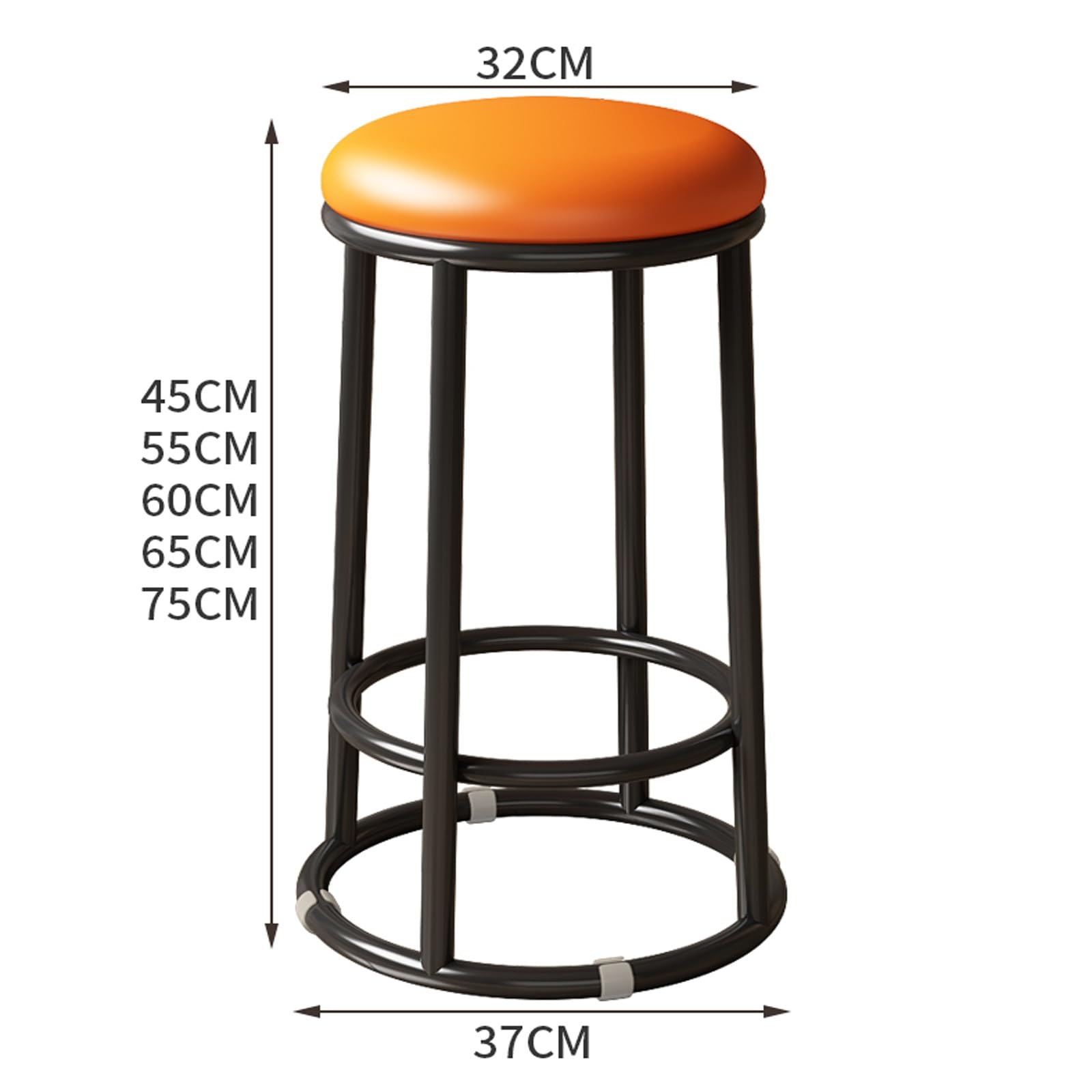Amazon｜ラウンドスツール - 65cm カウンタースツール 金属製ロビー