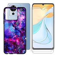 Ikiiqii Cover per ZTE Blade V50 Vita (6.75) + (2 pezzi) Vetro Temperato, Custodia per Antiurto Antigraffio Protettiva Case Ultra Sottile Silicone Custodie + Pellicola - luce e ombra