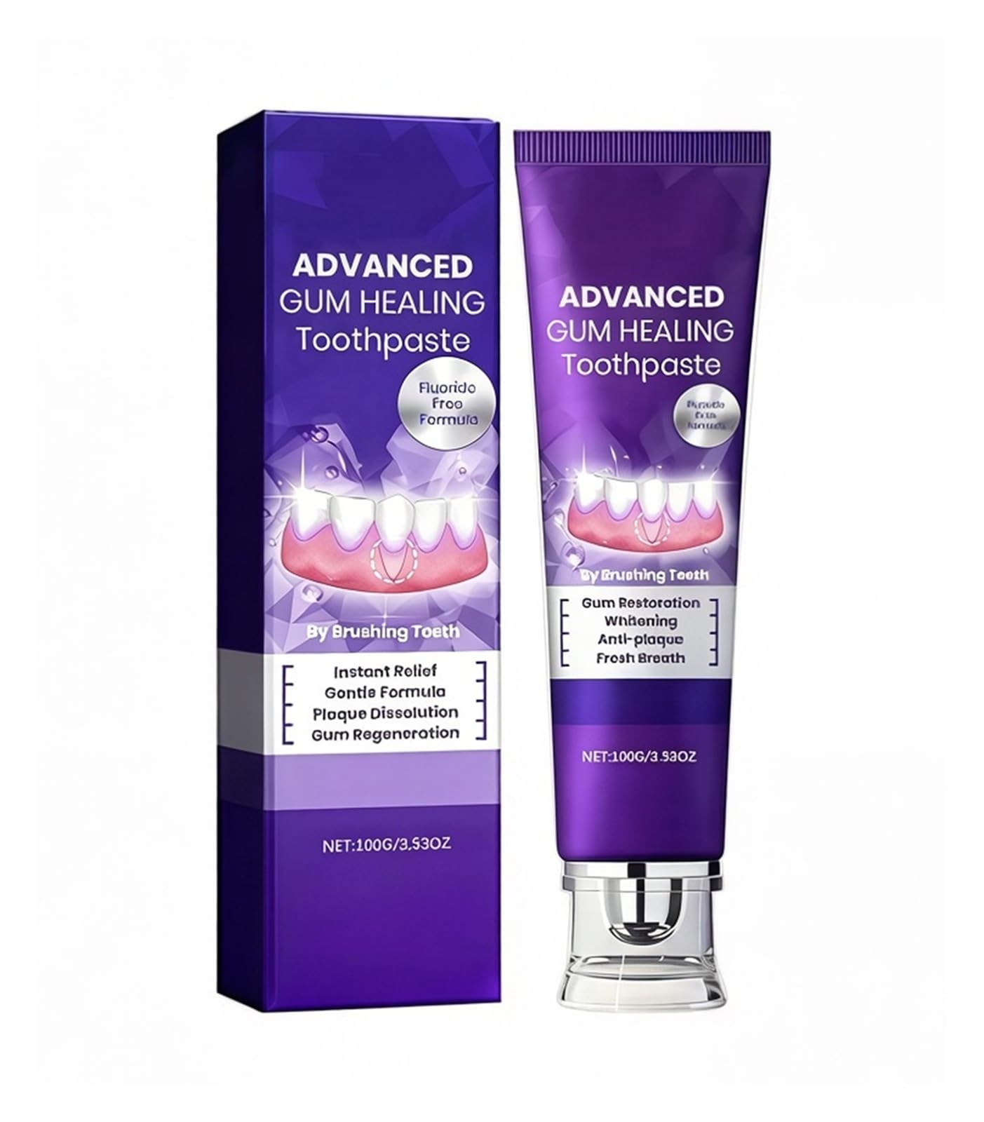 100 g de pasta de dientes for el cuidado dental | Limpia e ilumina suavemente los dientes, dejando el aliento fresco durante todo el día.(3pcs)