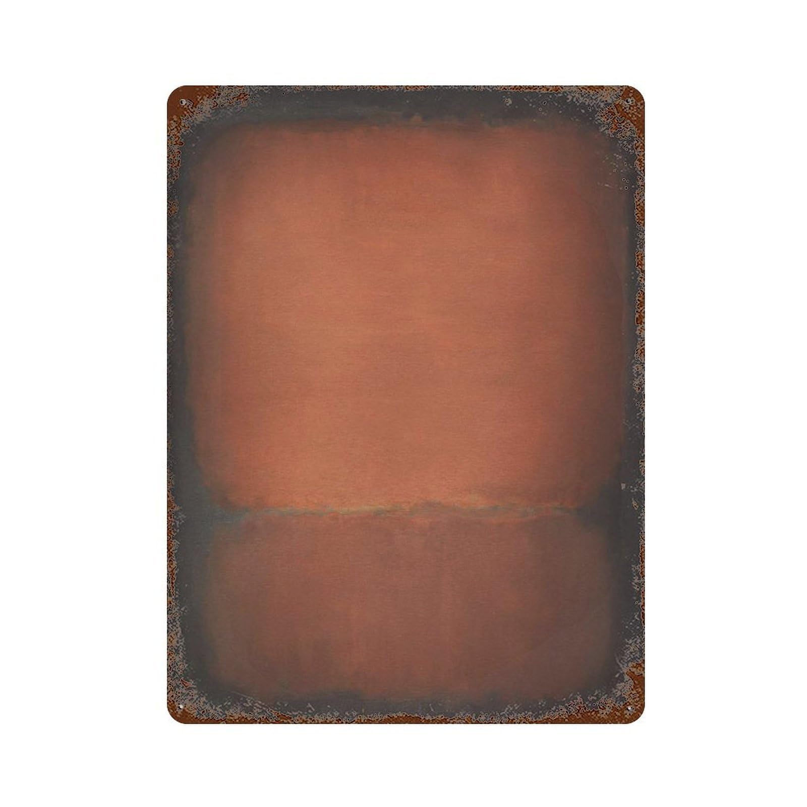 xiaoxiaoshen Mark Rothko Exhibition Brown & Black Wall Decor Art Metal Tin Poster Modern Home Decor Art Home Bar Shop Decorations Vintage Sign 40x30cm