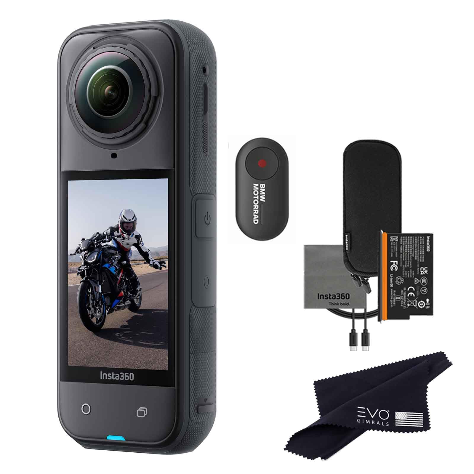 Insta360 X5 8K 360 BMW Motorrad Edition Action Camera, Black