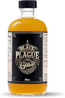 Black Plague Gold Fire Cider - 8oz Herbal Apple Cider Vinegar Elixir: All-Natural, Small Batch, Handcrafted, Whole Ingredi...
