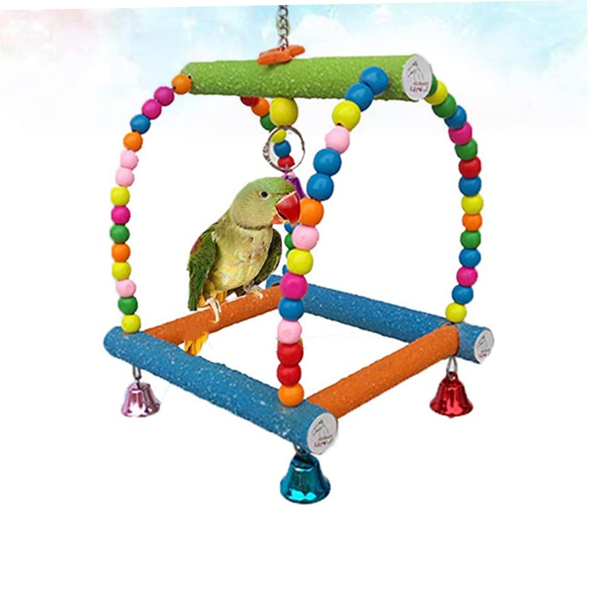 BESPORTBLE Giocattolo per Pappagallo con Altalena Scala Giocattolo per Pappagallo Realizzato in Materiale Sicuro per Il Gioco dei Pappagalli da Masticare
