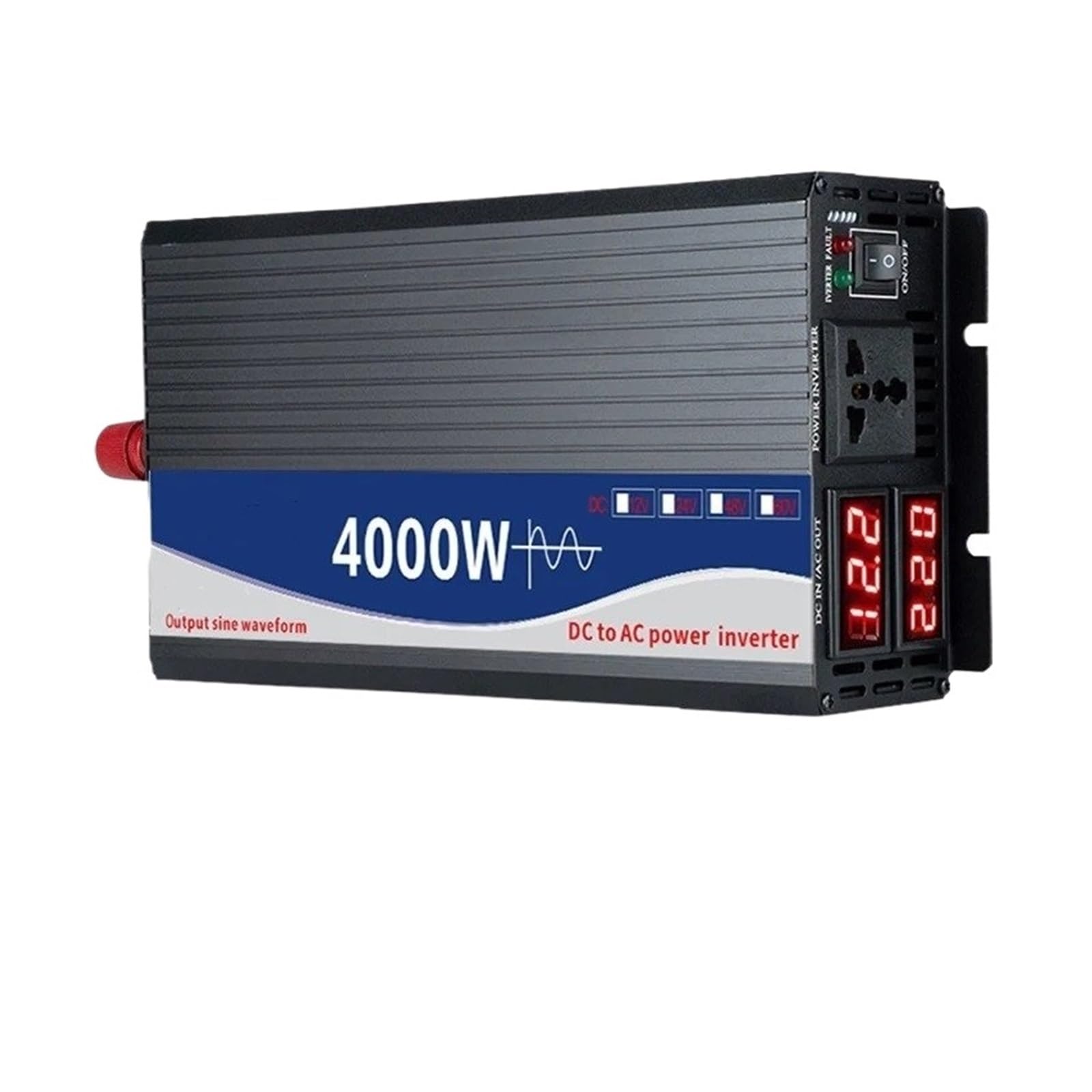 Invertitore Potenza Inverter A Onda Sinusoidale Pura Da 3000W 4000W 5000W Da CC 12V 24V 48V 60V 72V A CA 110V 220V Auto Con Convertitore Tensione E Alimentazione Solare(4000W,24V,120V(60HZ))