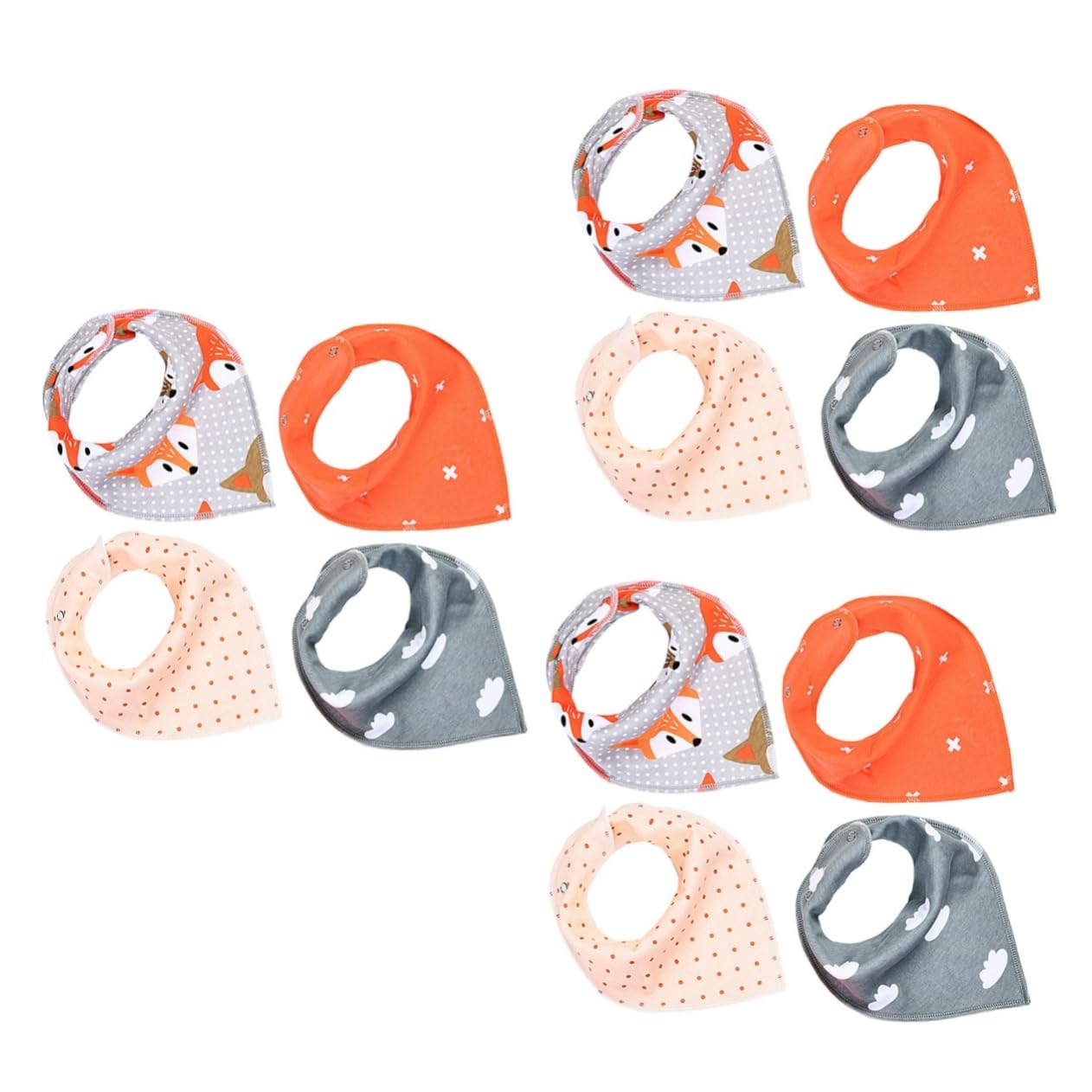 ibasenice 12piezas Baberos De Algodón Para Bebés De Bandanas Absorbentes Para Recién Nacidos Suaves y Transpirables Protección Contra Saliva y Derrames Unisex Para Niño Niña y Niñas