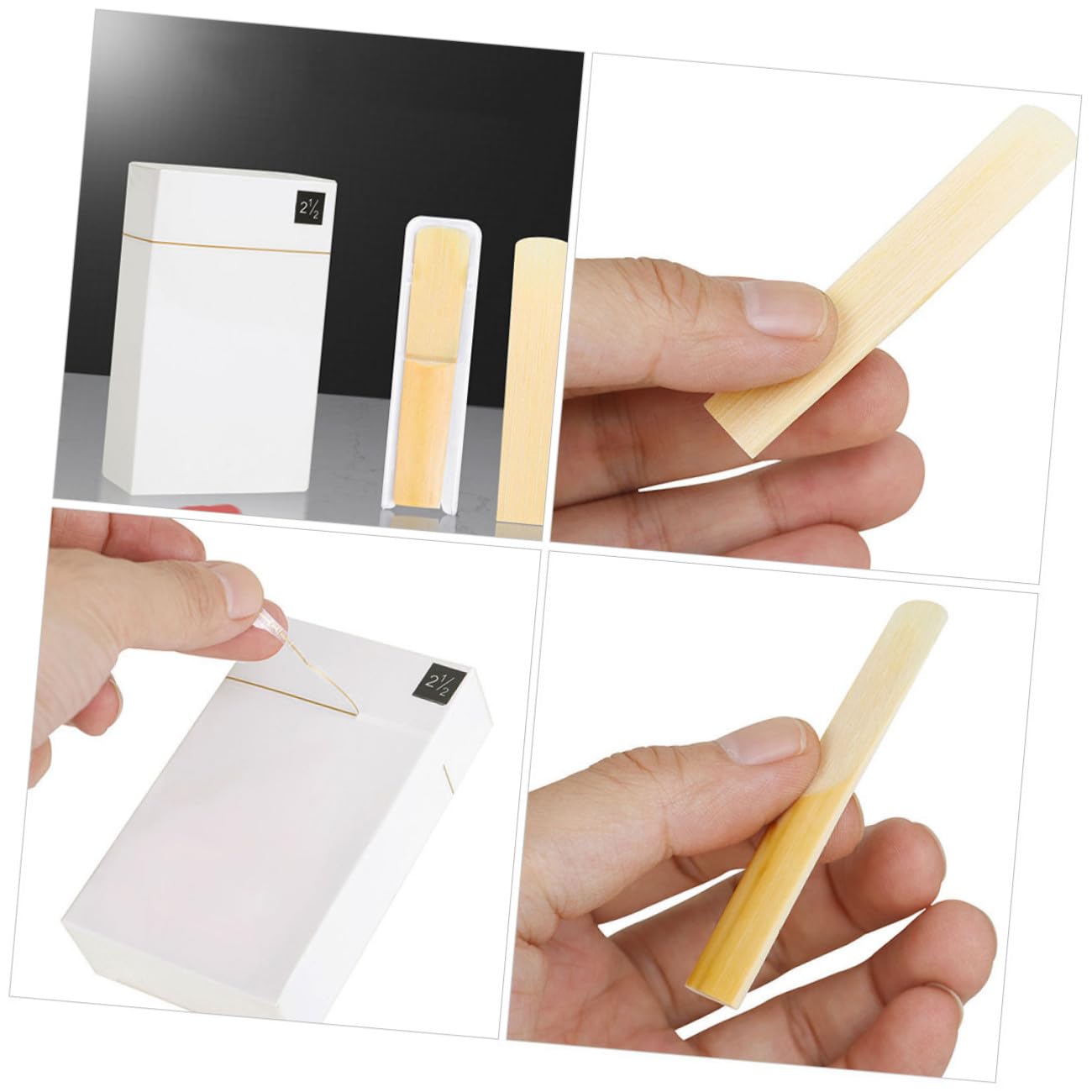 ibasenice 50 Pièces Anche De Clarinette 2,5 Anches De Clarinette Anches Sax Ténor Anches Sax Soprano Anche Pour Débutant Anche Clarinette Compacte Anches De Saxophone Ténor
