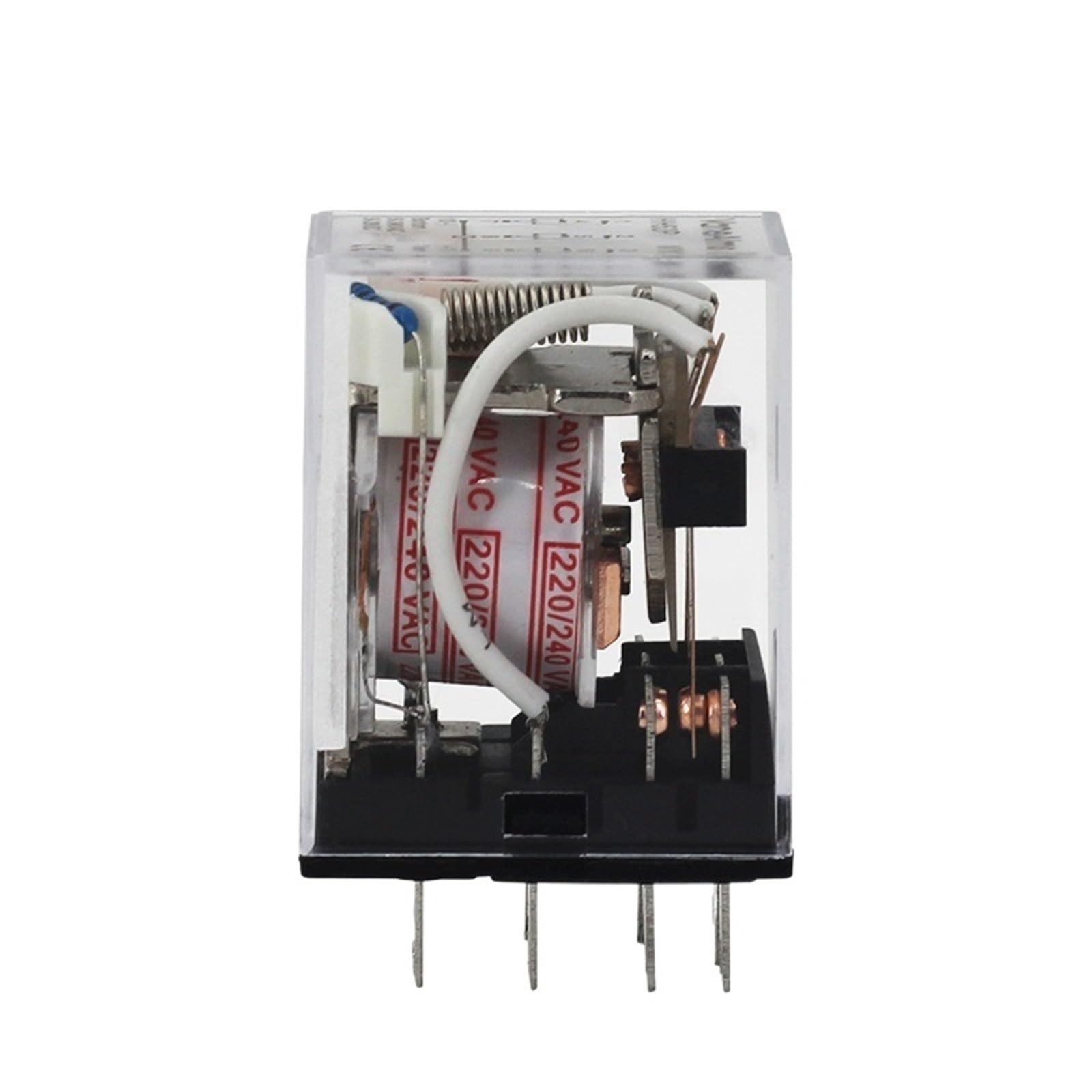 Relé de potencia general con bobina electromagnética MY3NJ DPDT de 11 pines HH53P Relé miniatura de 12 V CC y 24 V CA de 220 V(DC,24V with Base)