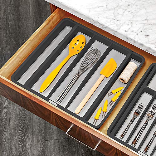 madesmart Expandable Utensil Tray - Granite, 5 Compartment - Image 3
