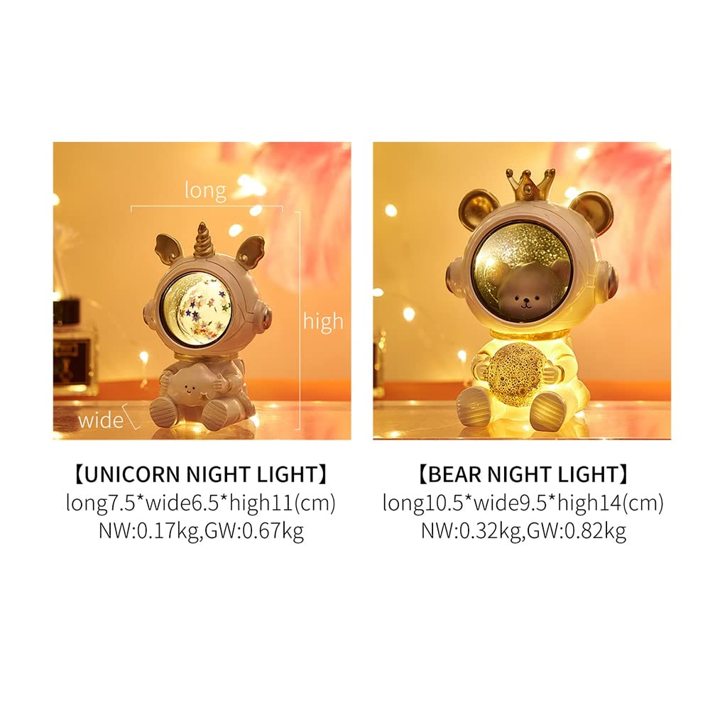 Estatua decorativa Resina Astronauta Figuras Luz de noche Decoración del hogar Accesorios Cosmonauta Estatua Escultura Habitación Decoración Decoración Niño Regalo Decoraciones para el hogar