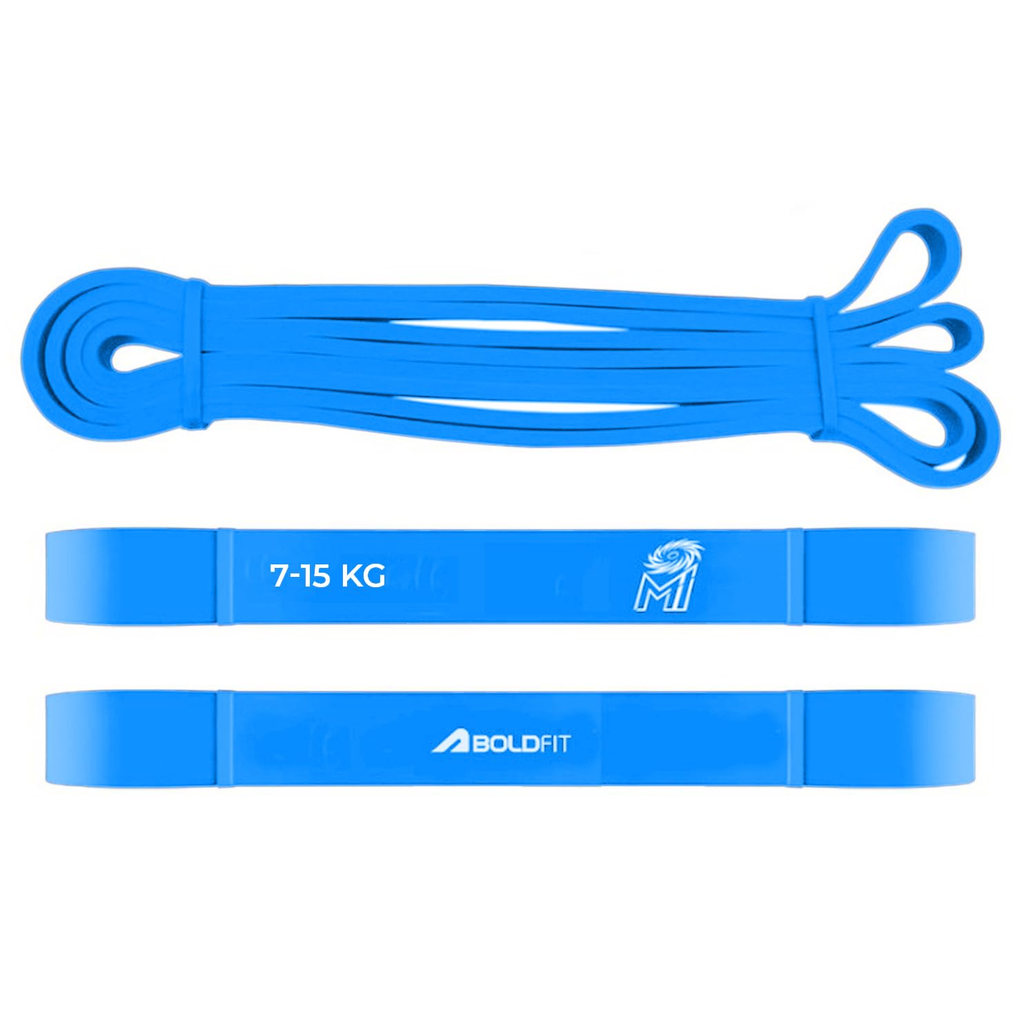 Boldfit Natural Rubber Mumbai Indians Official Merchandise Heavy Resistance Band for Workout Exercise&Stretching Pull Up for Home Exercise, Gym Men&Women Resistance, Toning Bands Loop, Blue(7-15Kg)