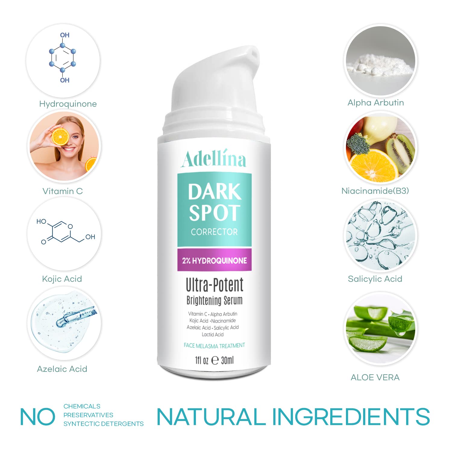 Dark Spot Corrector Serum for Face and Body, Formulated with Advanced