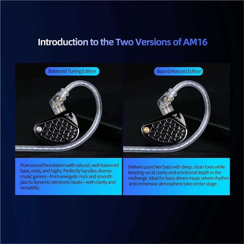 5-45000Hz frequenza KZ AM16 16BA Auricolare In Ear