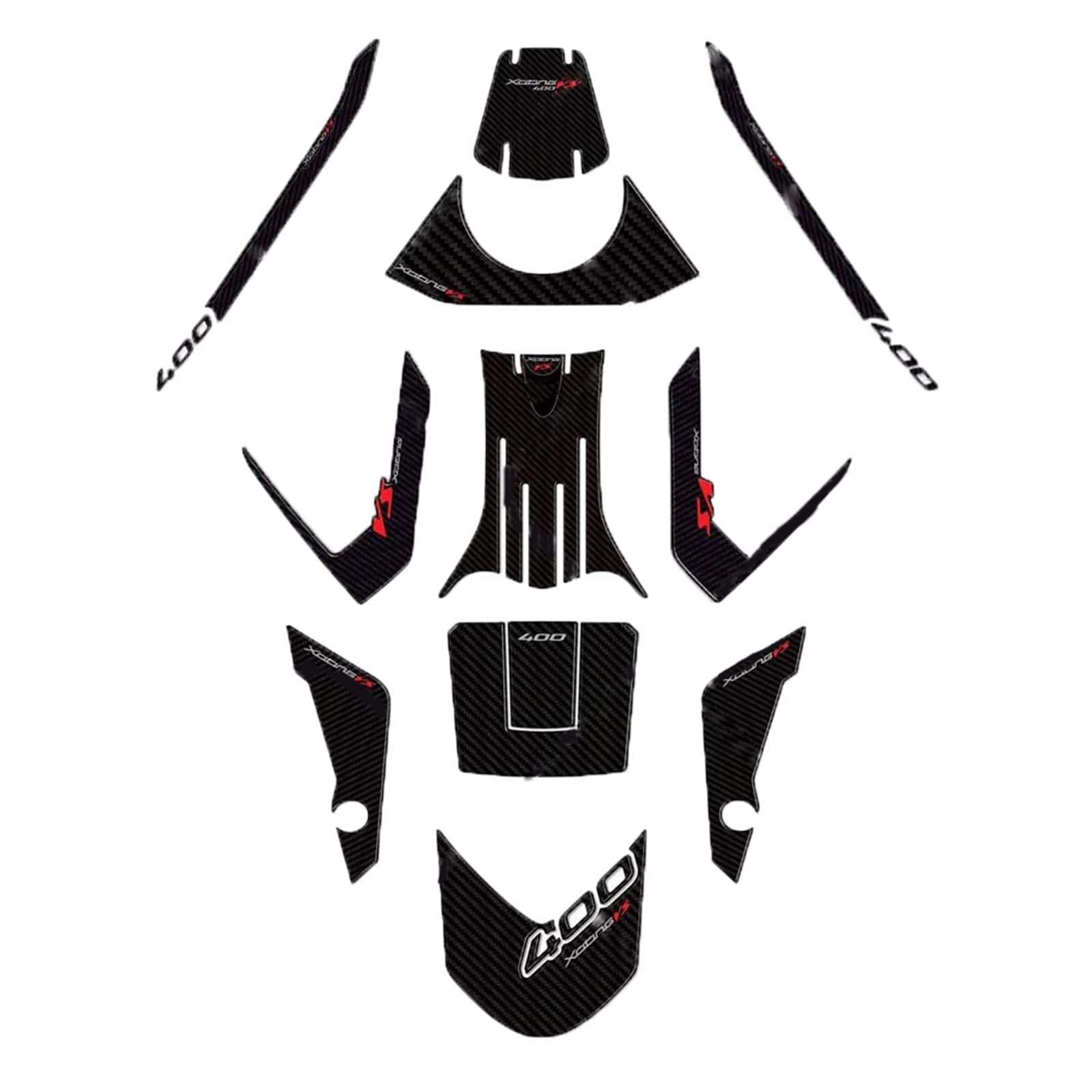Decorative Sticker for Kymco Xciting VS 400 3D Resin Stickers Waterproof Sticker Protector Accessories Motorcycle Tank Pad