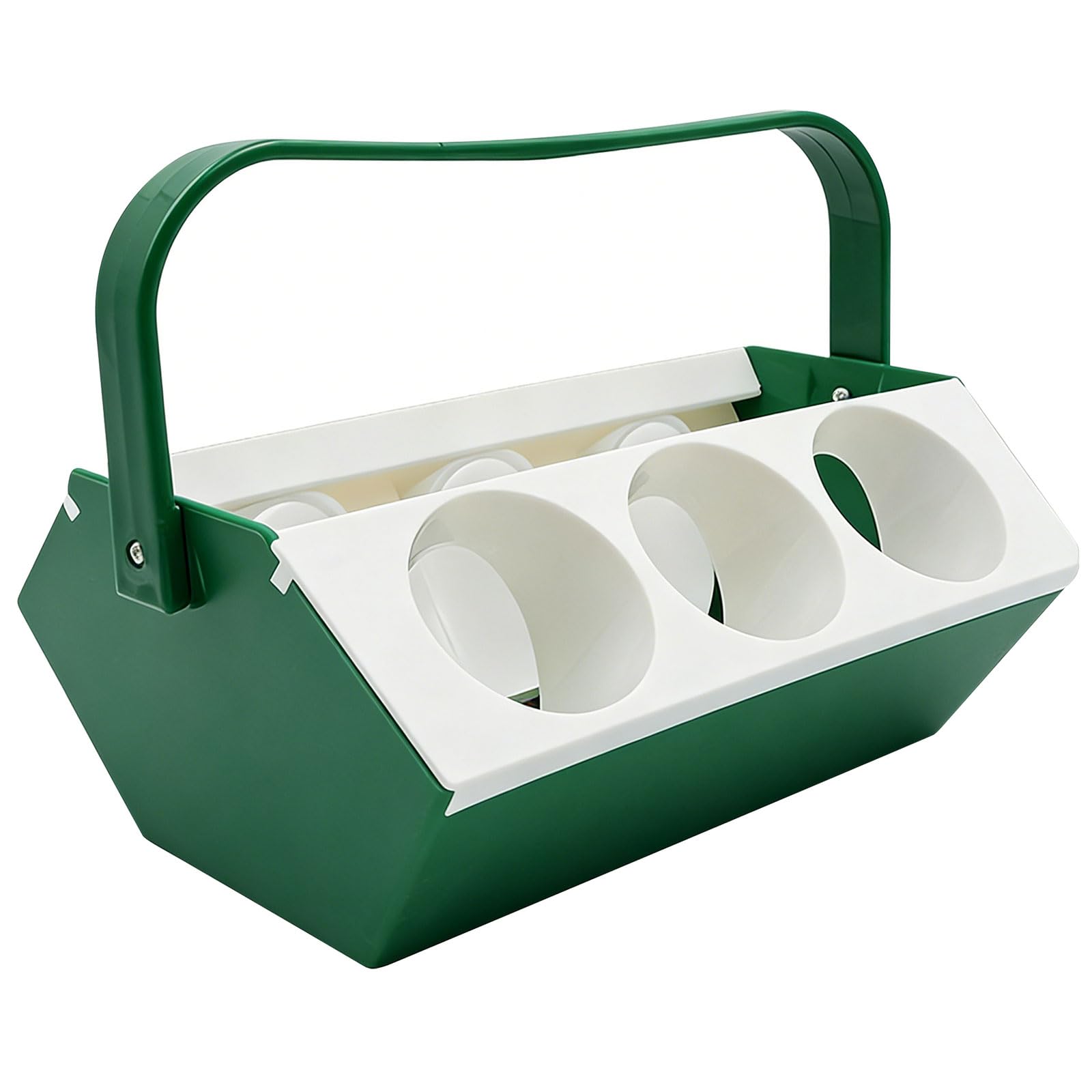 ZEPFJHE 6 Hole Beverage Bottle Container Having Ice Storage Area Portable Carrier for Drinks and Beverages Sturdy Cart
