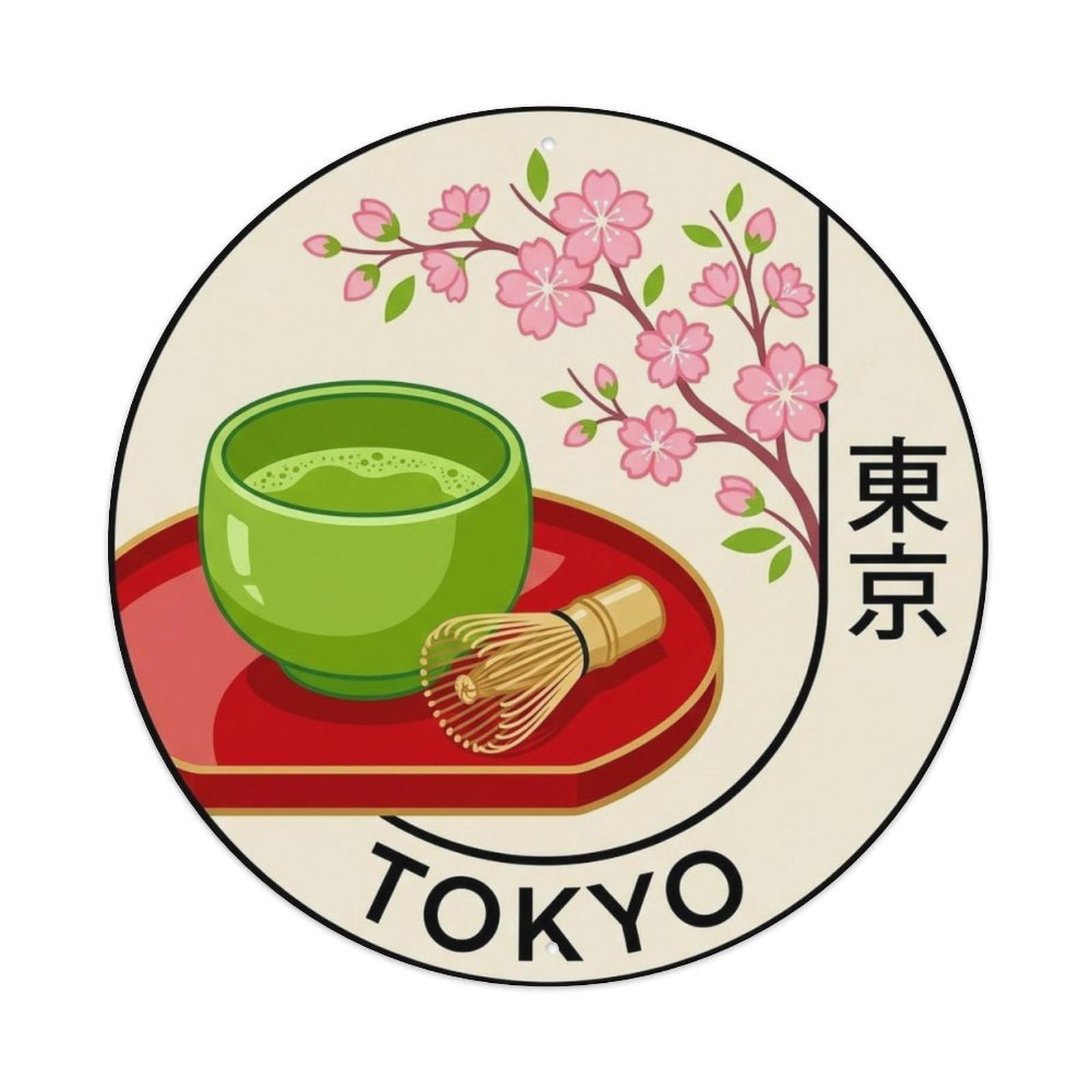 Tokyo Japan City Travel Classic Historic Quarter Metal Tin Sign