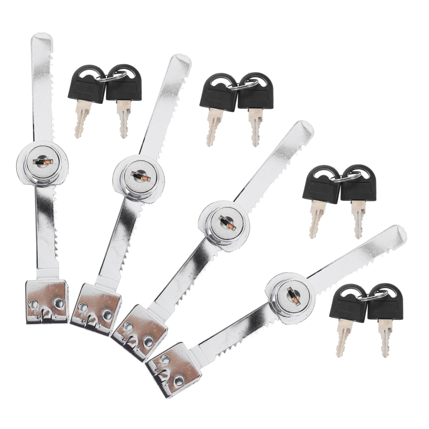 Tofficu 4pcs Glass Sliding Door Lock Metal Cabinet Door Lock for Display Cases Secure and Reliable Hardware for Jewelry Closet and Storage