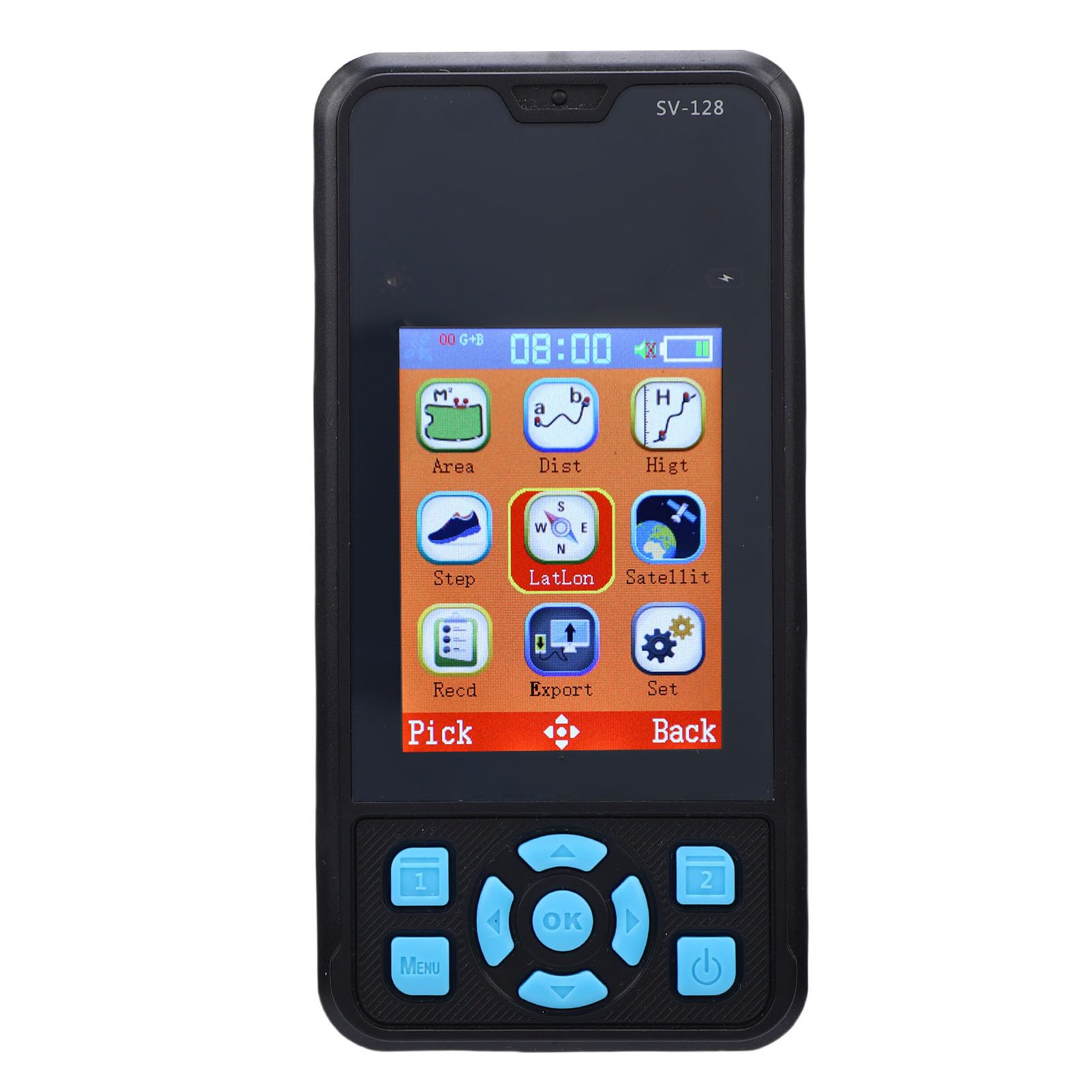 Compteur GPS Portatif, équipement D'arpentage Portable Multifonctionnel avec écran LCD de 2,4 Pouces et Batterie Haute capacité, pour la Mesure de Distance de Zone et