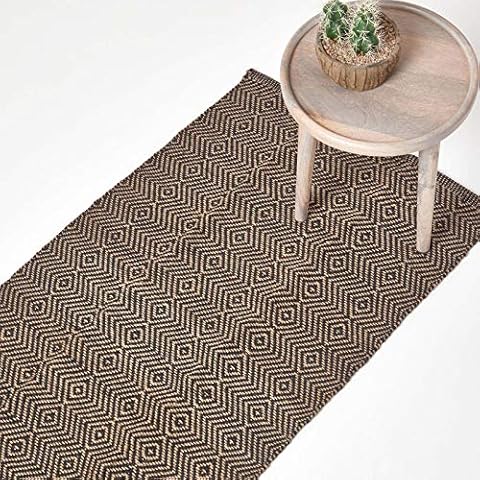 Alfombra de Pasillo HOMESCAPES Hecha a Mano de Yute 66 x 200 cm Cover