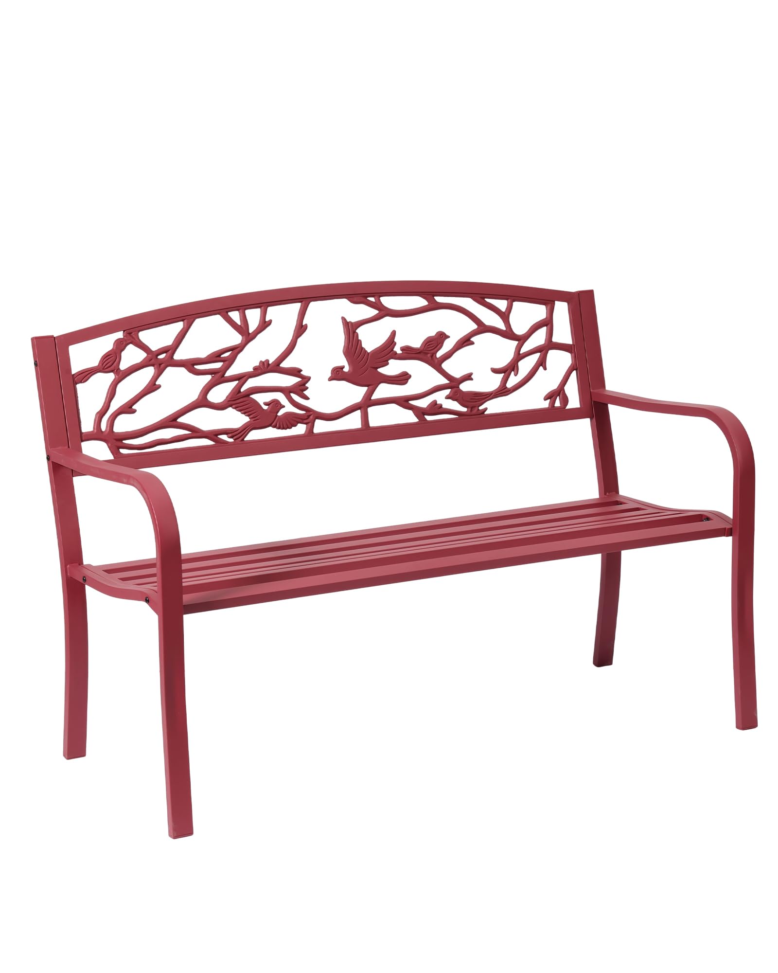 Banc de jardin 2 places en fonte pleine résistant aux intempéries - Charge maximale : 240 kg - Avec motif colombe de la paix et branche d'arbre - Banc en métal vintage pour jardin, balcon