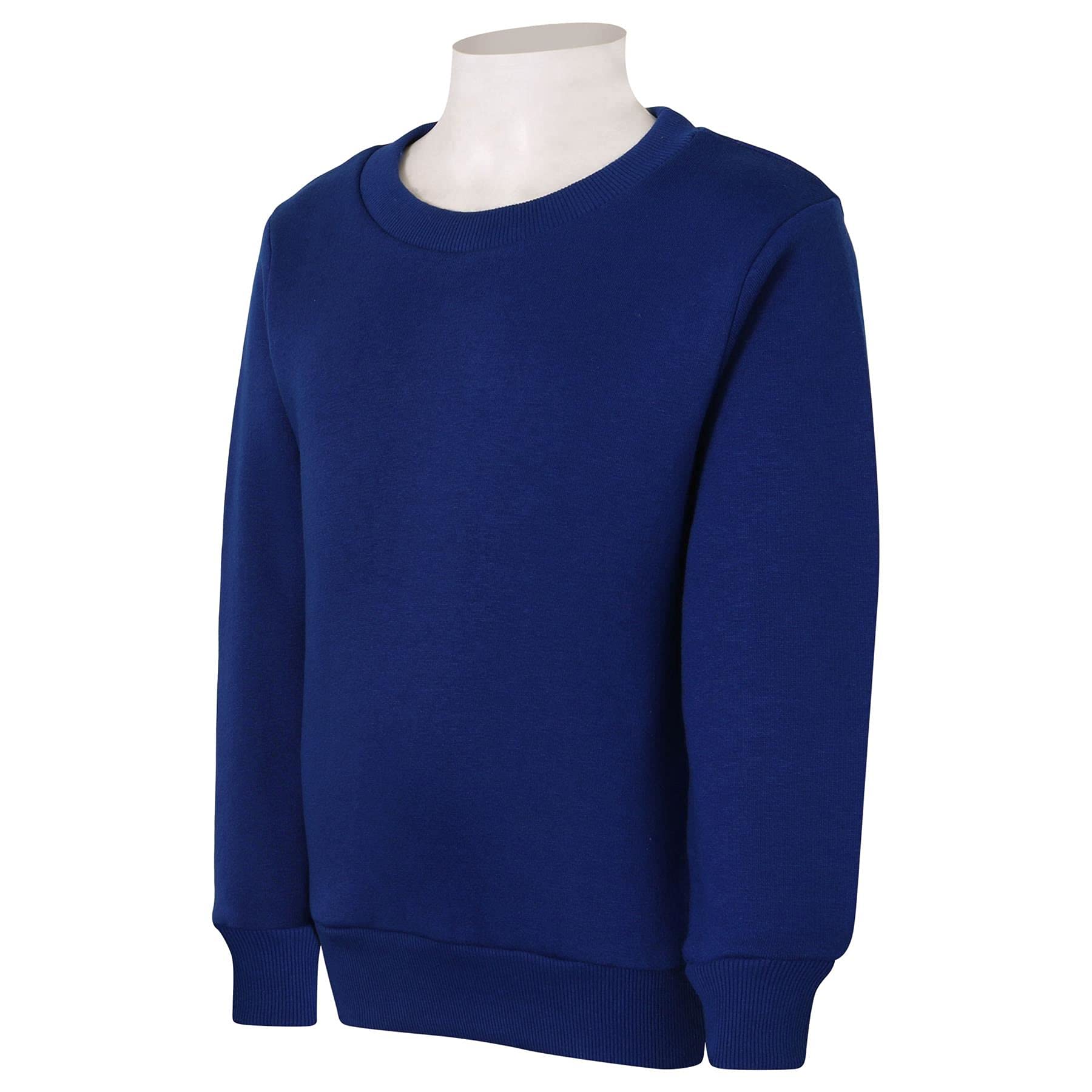 A2Z 4 Kids Chándal unisex de cuello redondo de forro polar para niñas y niños - T.S Plain Jumper 108 Royal 7-8