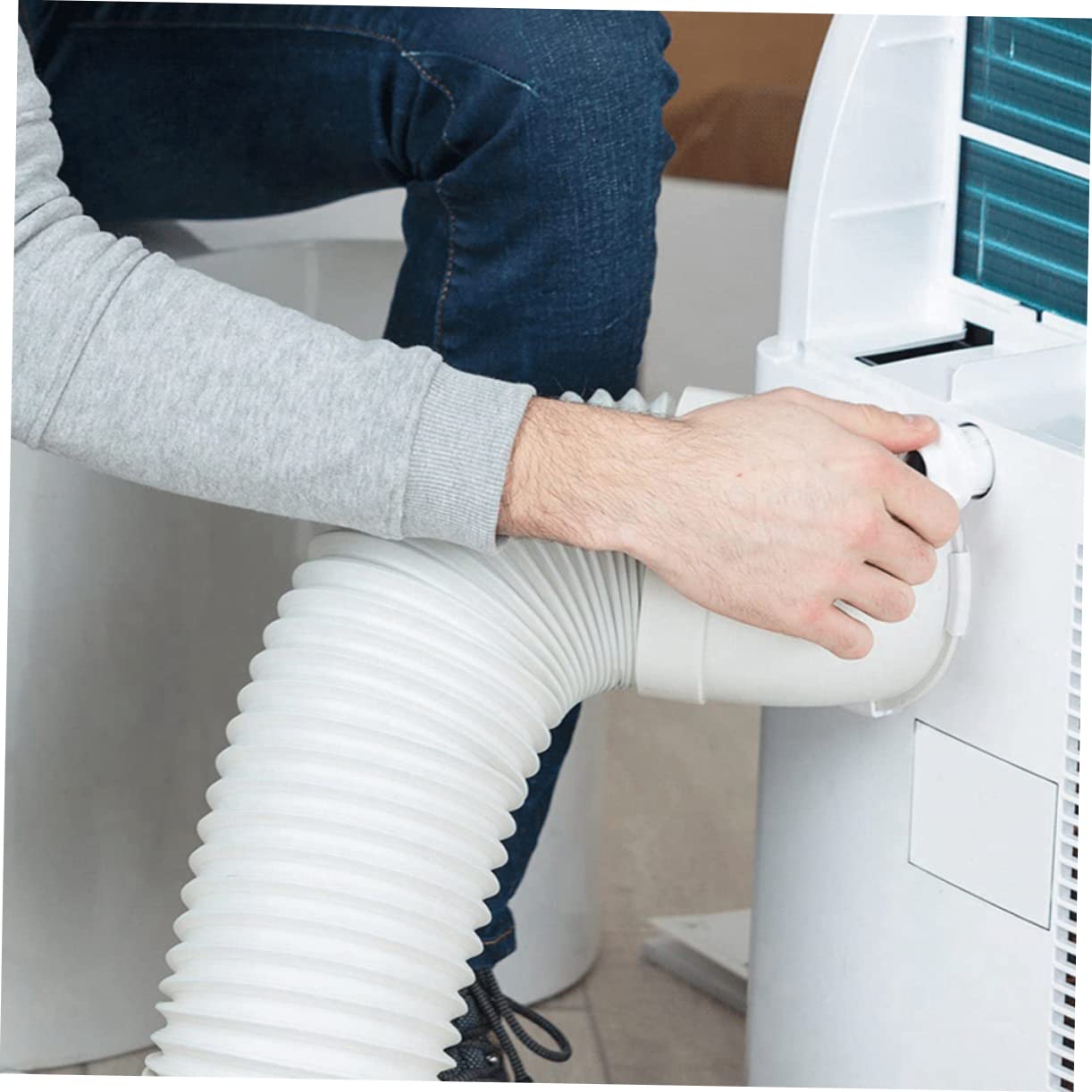 Tubo Scarico Condizionatori Portatili Flessibile 15cm Bianco | Estensione Tubo Climatizzatore Portatile, Tubo di Scarico Aria per Camera e Ufficio, Pp Resistente