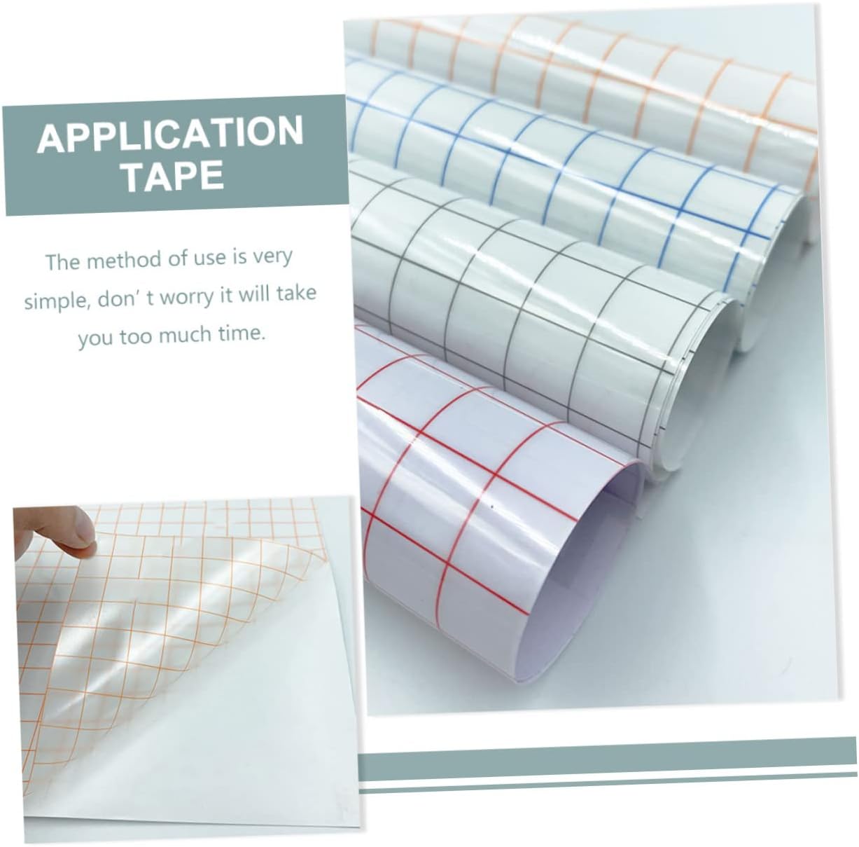 4sheets DIY Accessory Kit Transfer Tape Alignment Grid Easy to Apply Vinyl Decal Stickers