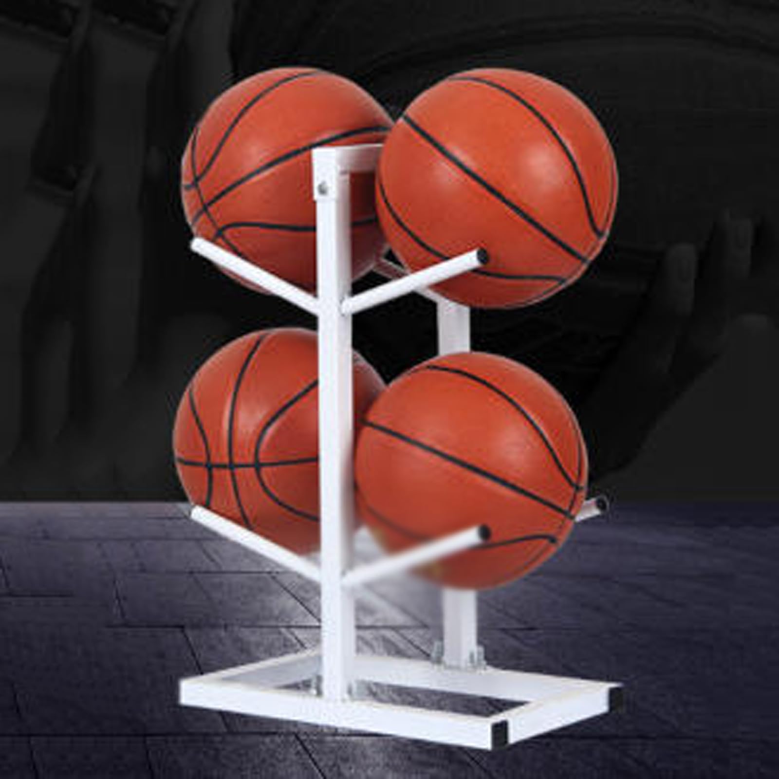Pionowy stojak do przechowywania piłek sportowych, wielowarstwowy uchwyt na piłkę do piłki nożnej i koszykówki, oszczędność miejsca, rozwiązanie do przechowywania sprzętu sportowego