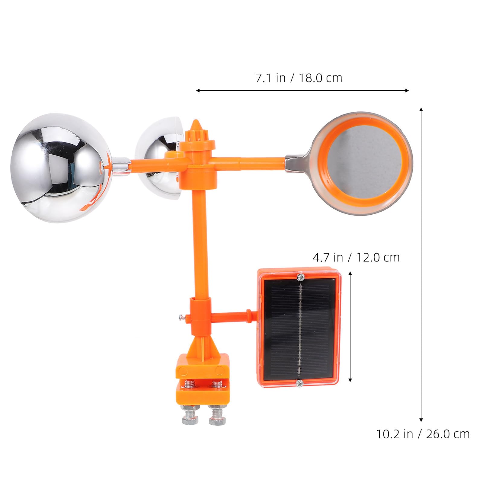 ifundom Disuasor de Pájaros Solar Reflector Giratorio y Altavoz, Protección para Jardín y Huerto, Resistente al Viento, para Exteriores, 1, Ahuyentador Ecológico para Aves