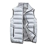 Men's Outdoor Casual Stand Collar Outwear Padded Vest Coats