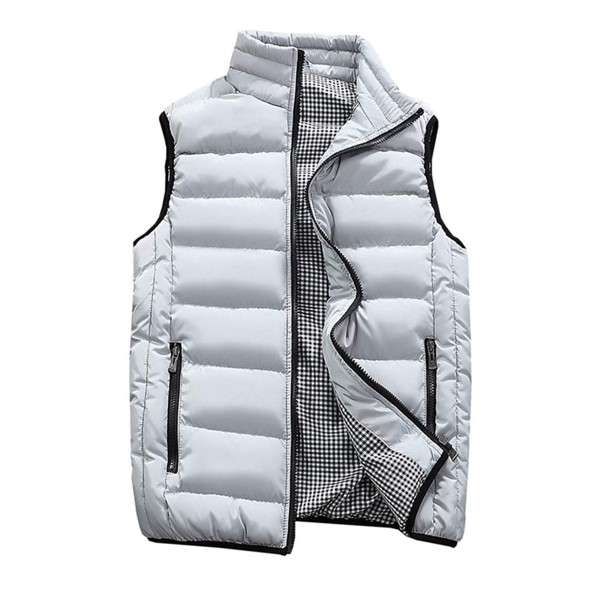 Gilet imbottito da uomo casual con colletto alla coreana