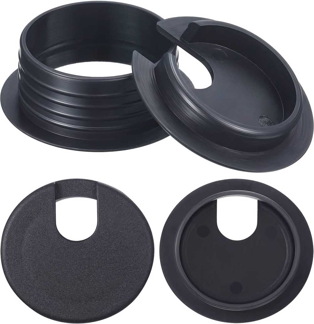 MroMax Ojales De Plástico Para Escritorio De 1.38 Pulgadas, Con Ojales