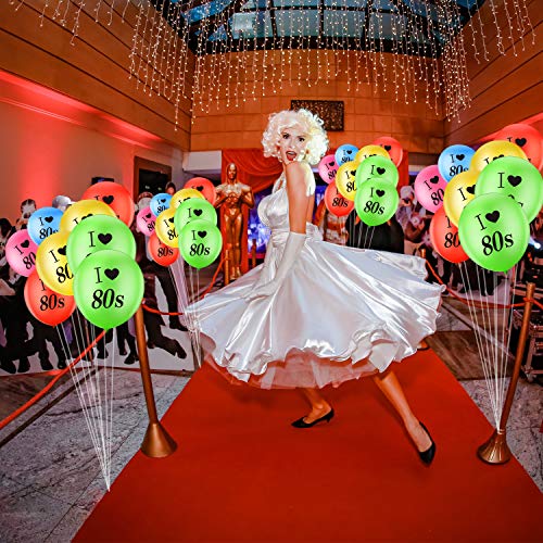 48 Pieces I Love 80S Balloons Assorted Color Latex Balloons For 1980S Retro Themed Decorations Party Decorations #TOP4