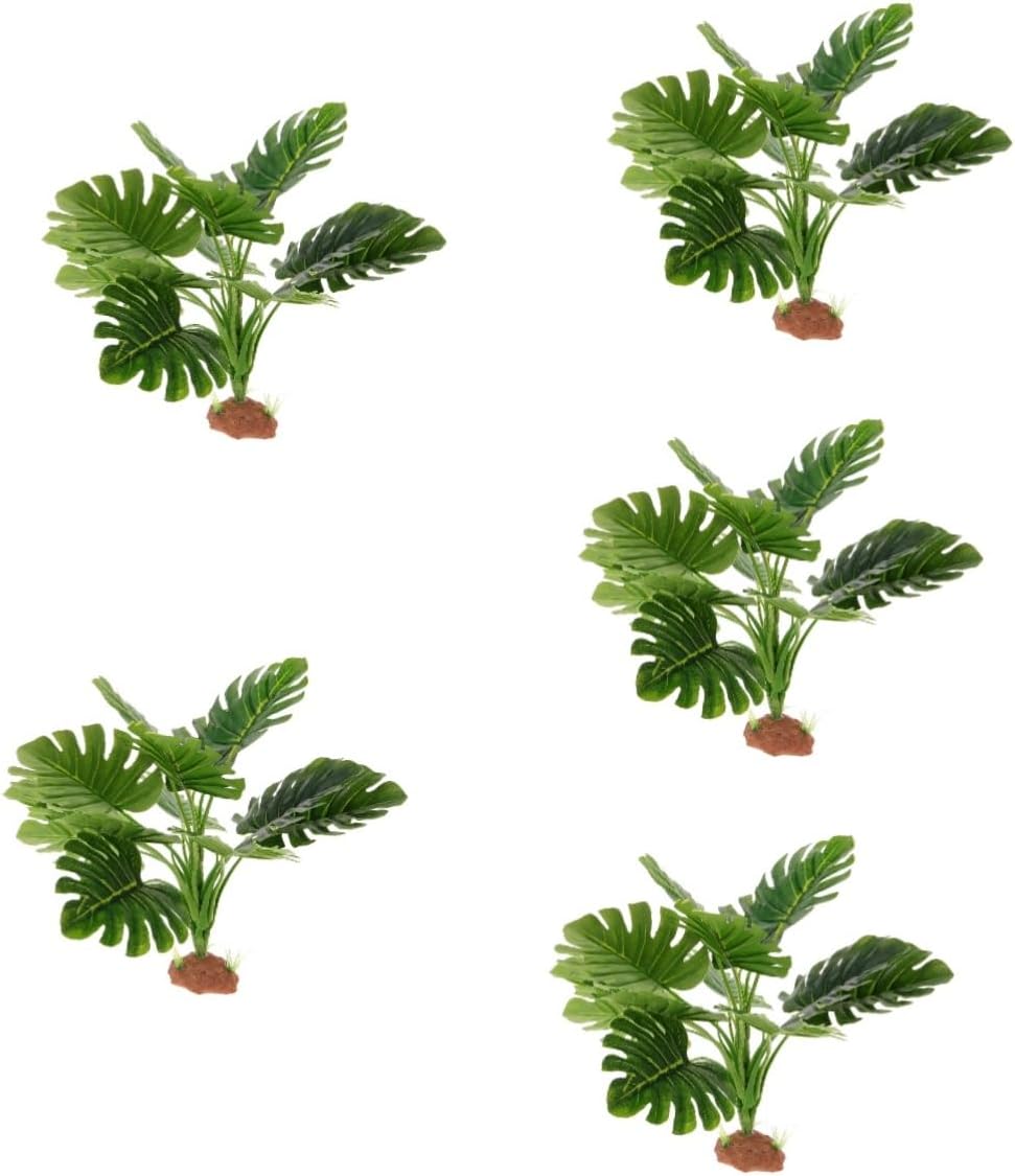 BESPORTBLE 5pcs Artificial Aquatic Plants Lifelike Fake Water Grass for Fish Tank Landscaping and Fade-Resistant Decor for Aquariums and Terrariums