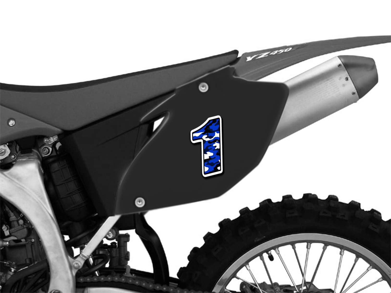 Biomar Labs® Adesivo Sticker Numero Racing 4 Gara Camouflage Mimetico Militare Blu Auto Moto Cross Rally Sport Tuning N 214