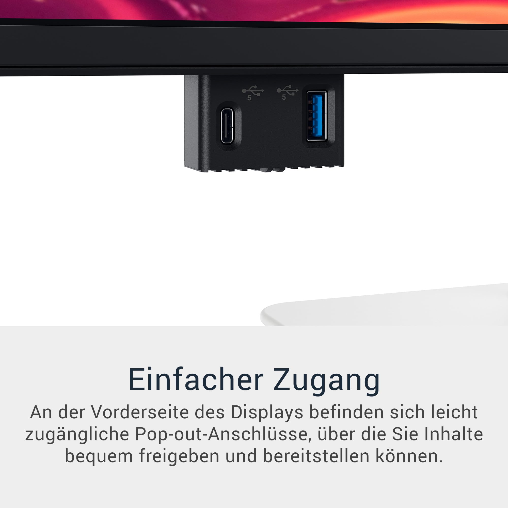 Dell S2725QC 27" 4K UHD IPS Monitor, 120Hz, 4ms, AMD FreeSync Premium, 99% sRGB, Höhenverstellbar, Lautsprecher, USB-C