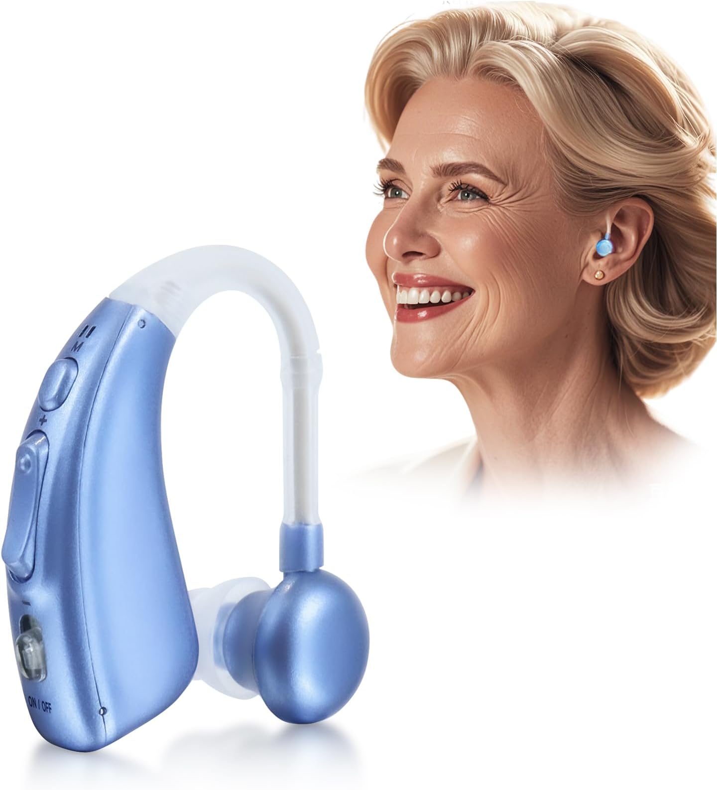 Hlfoaih Compact, portable noise-canceling Hearing Amplifier, rechargeable, delivers clear all-around sound