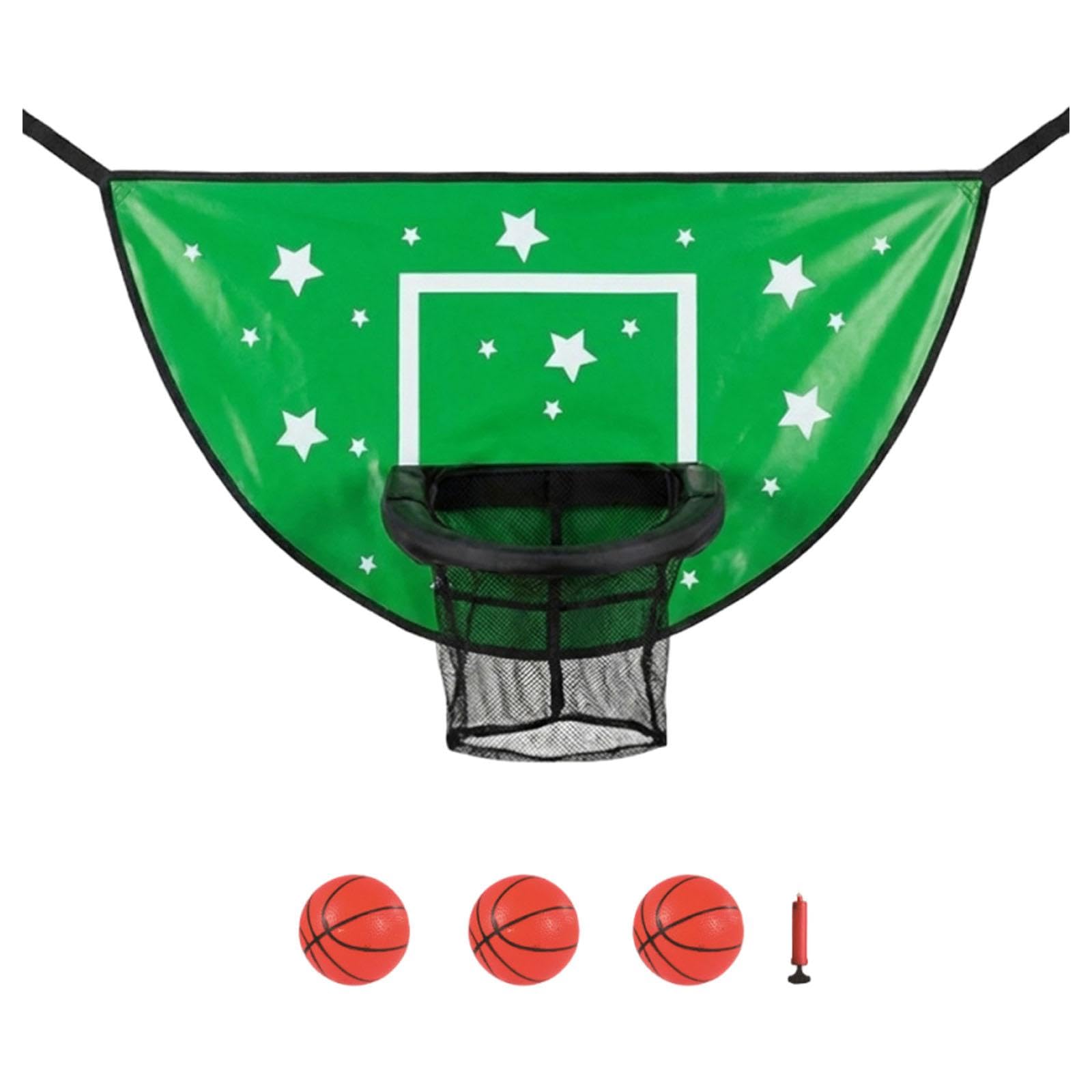 Trampoline Basketball Hoop Easy to Install Sports Toy Soft Sturdy Attachment Green with Ball|Sporting Goods|Team Sports|Basketball|Backboard Systems-picture-13