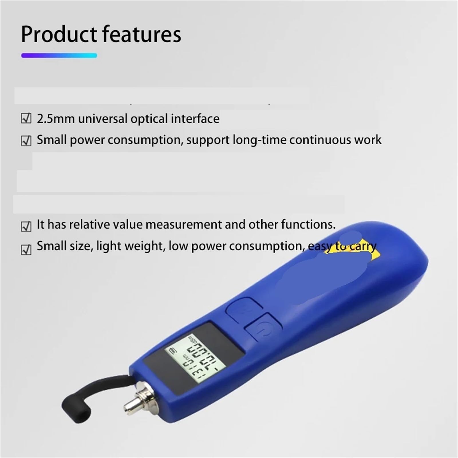 2 Uds Mini Probador Medidor De Potencia Óptica Portátil