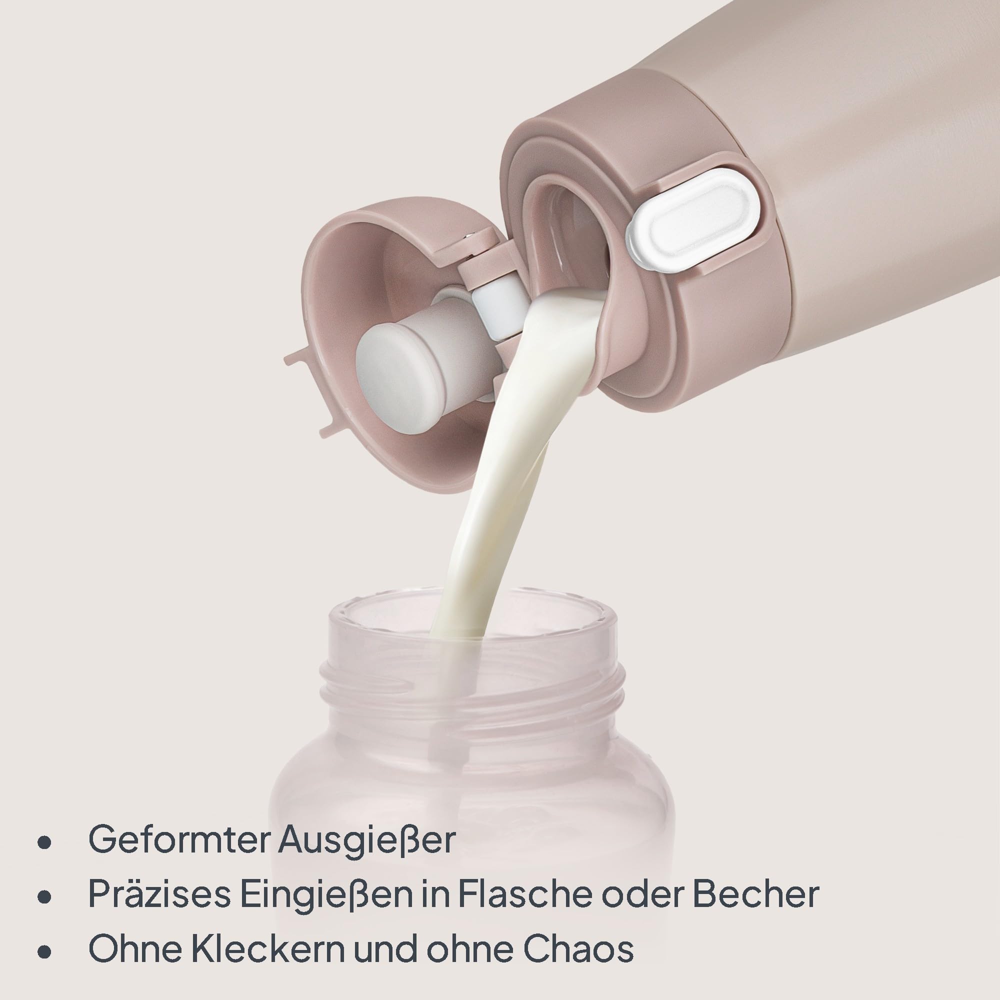 Lionelo Thermup Bottle tragbarer Babyflaschenwärmer für unterwegs, kabellos, Thermosflasche mit Heizfunktion, erwärmt Milch oder Wasser in 3,5 Min., 37–55 °C, Warmhalten bis 20 h, Edelstahl SUS316